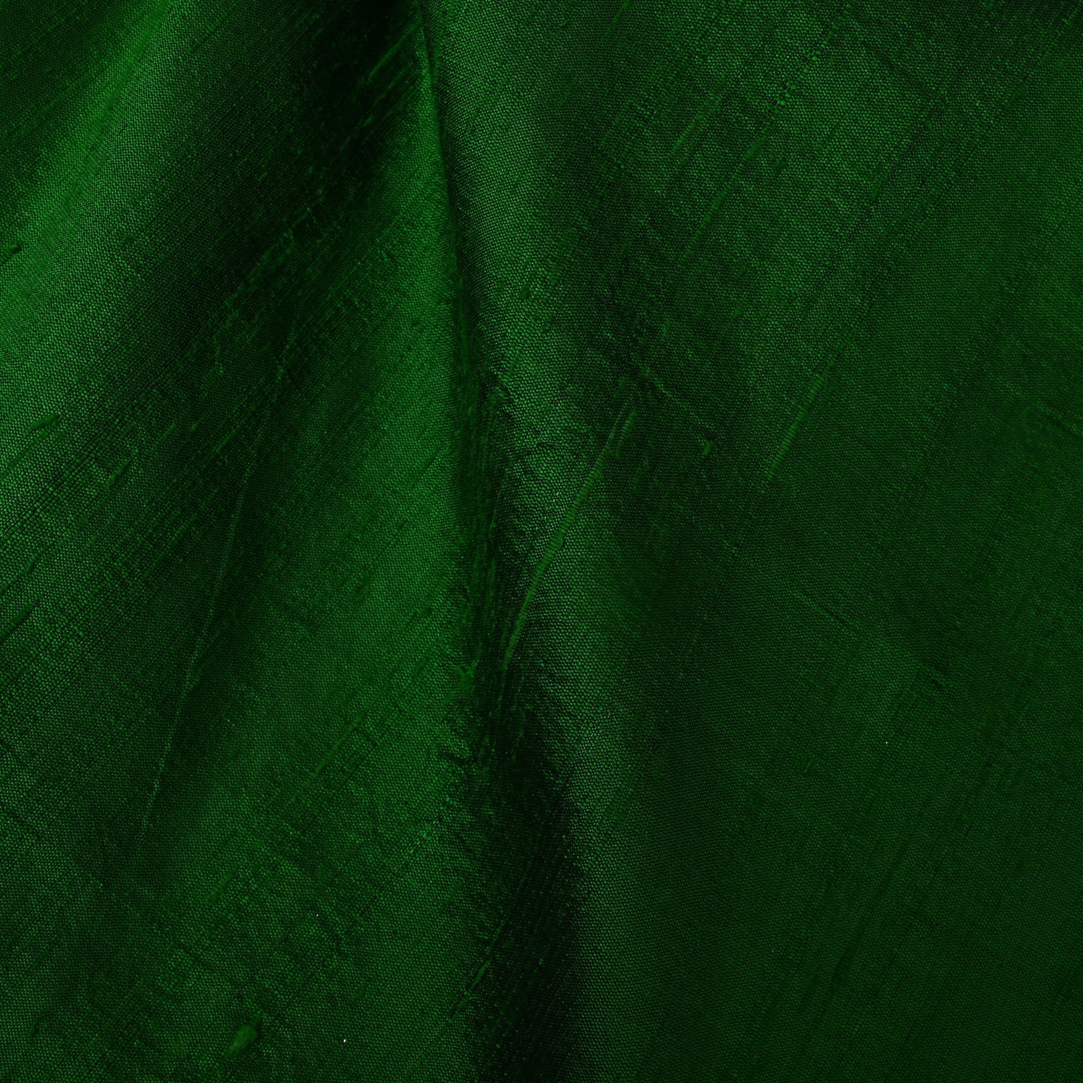 Emerald Green Glossy Silk