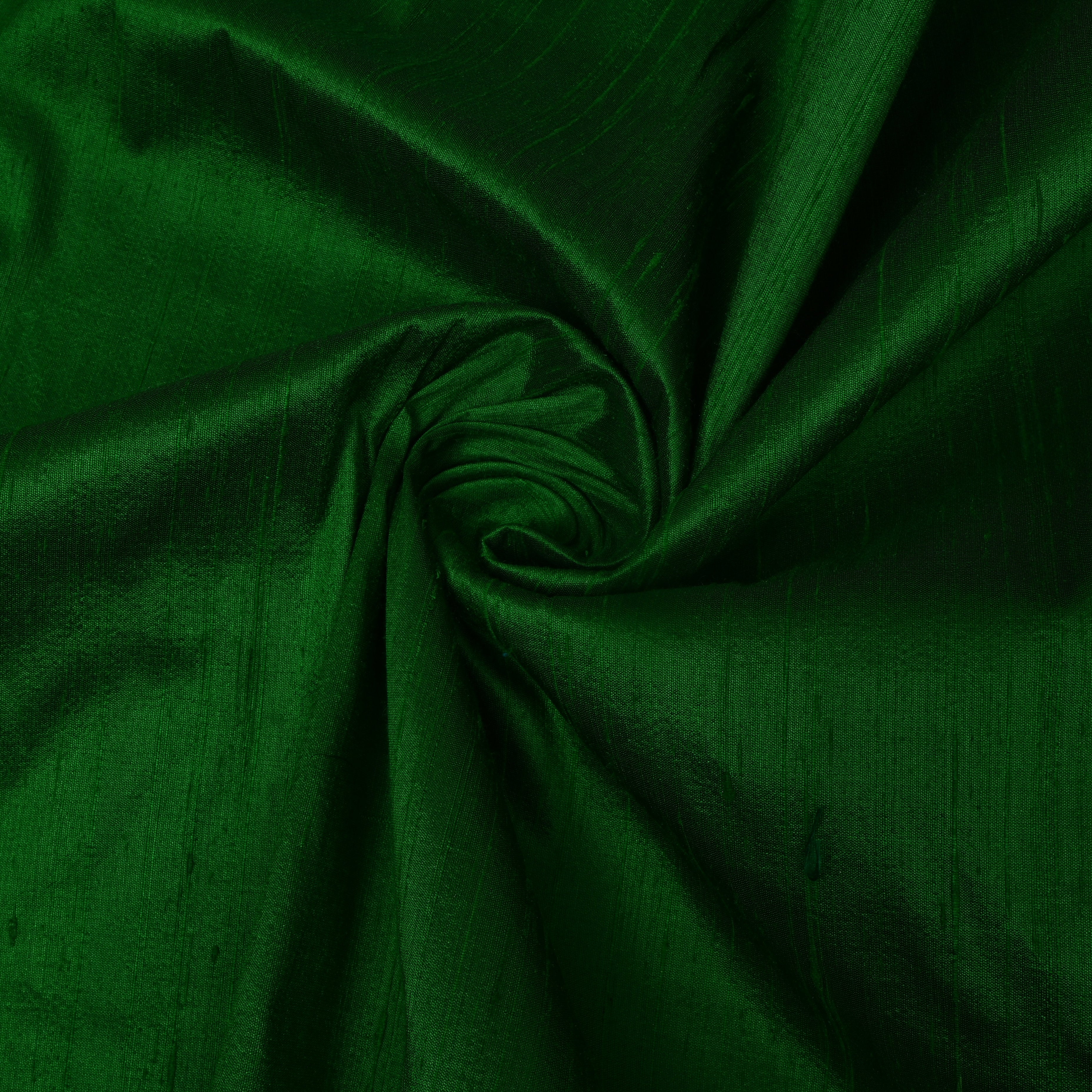 Bottle Green Plain Silk