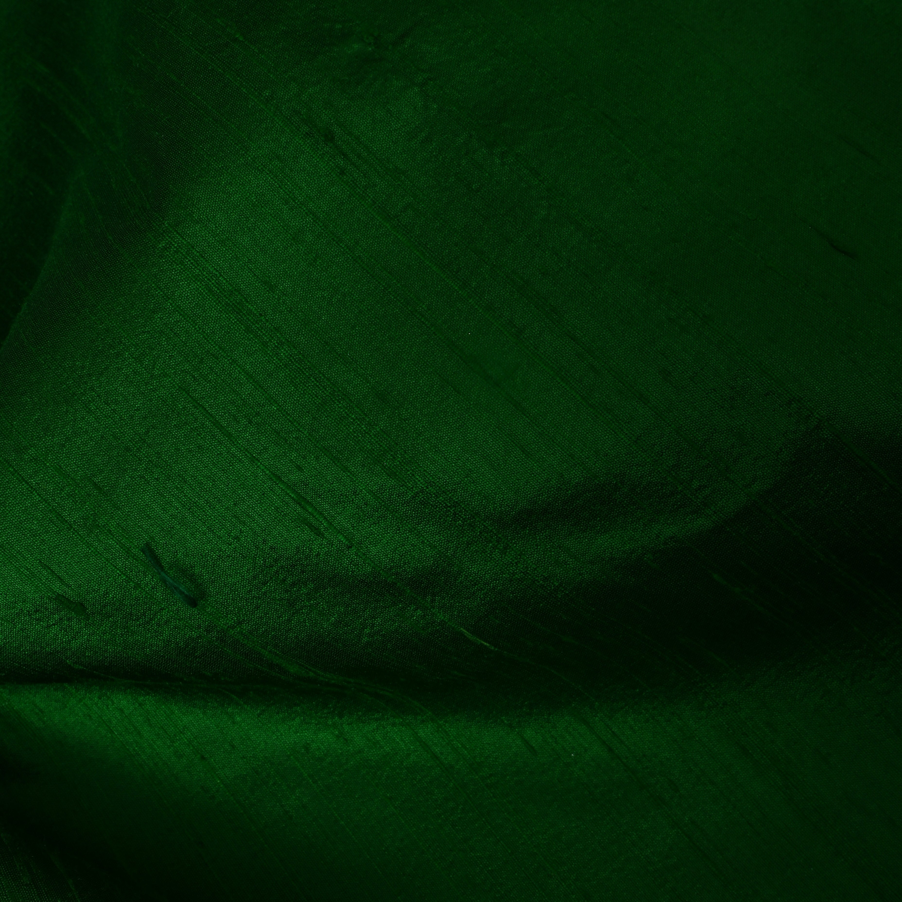 Bottle Green Plain Silk