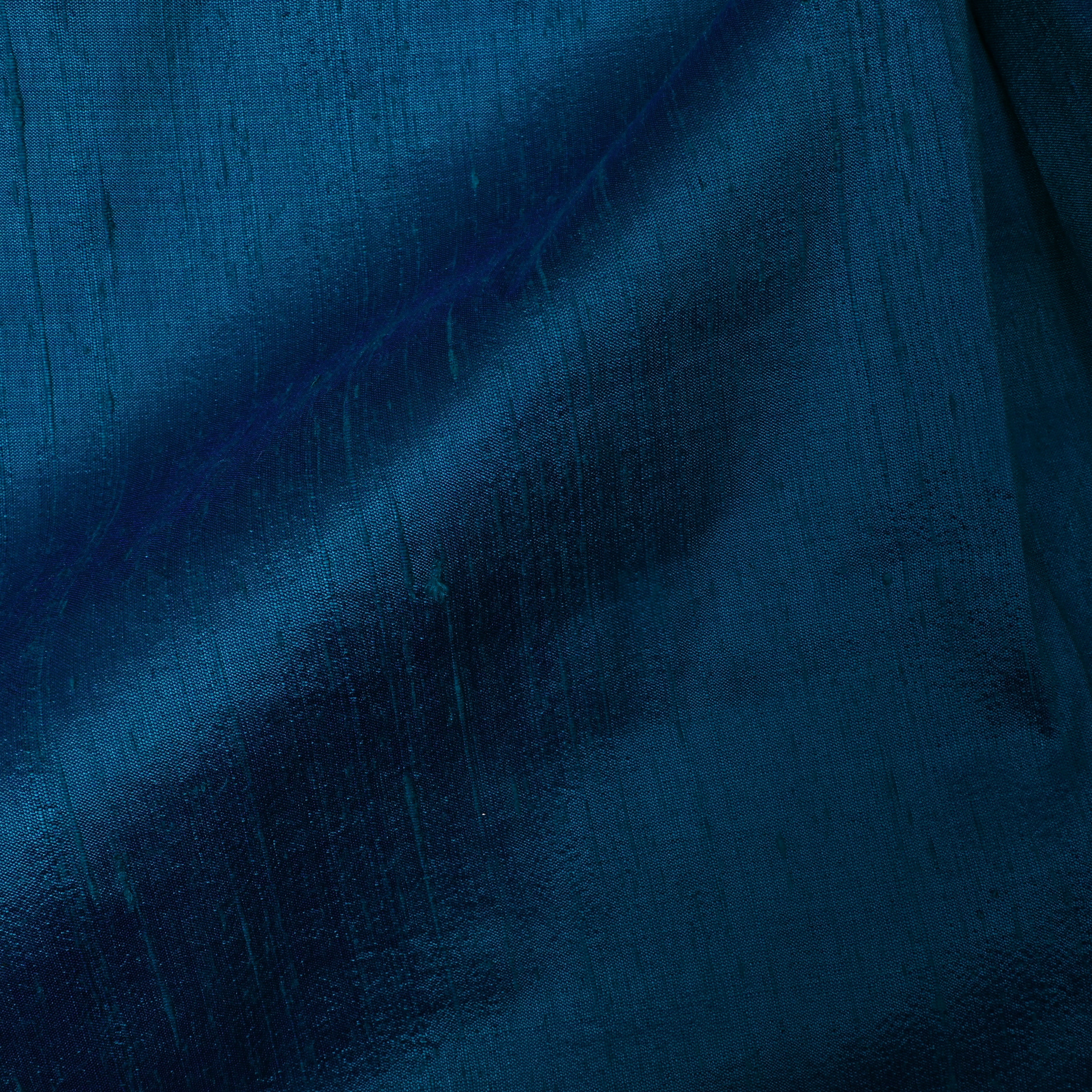 Peacock Blue Plain Silk
