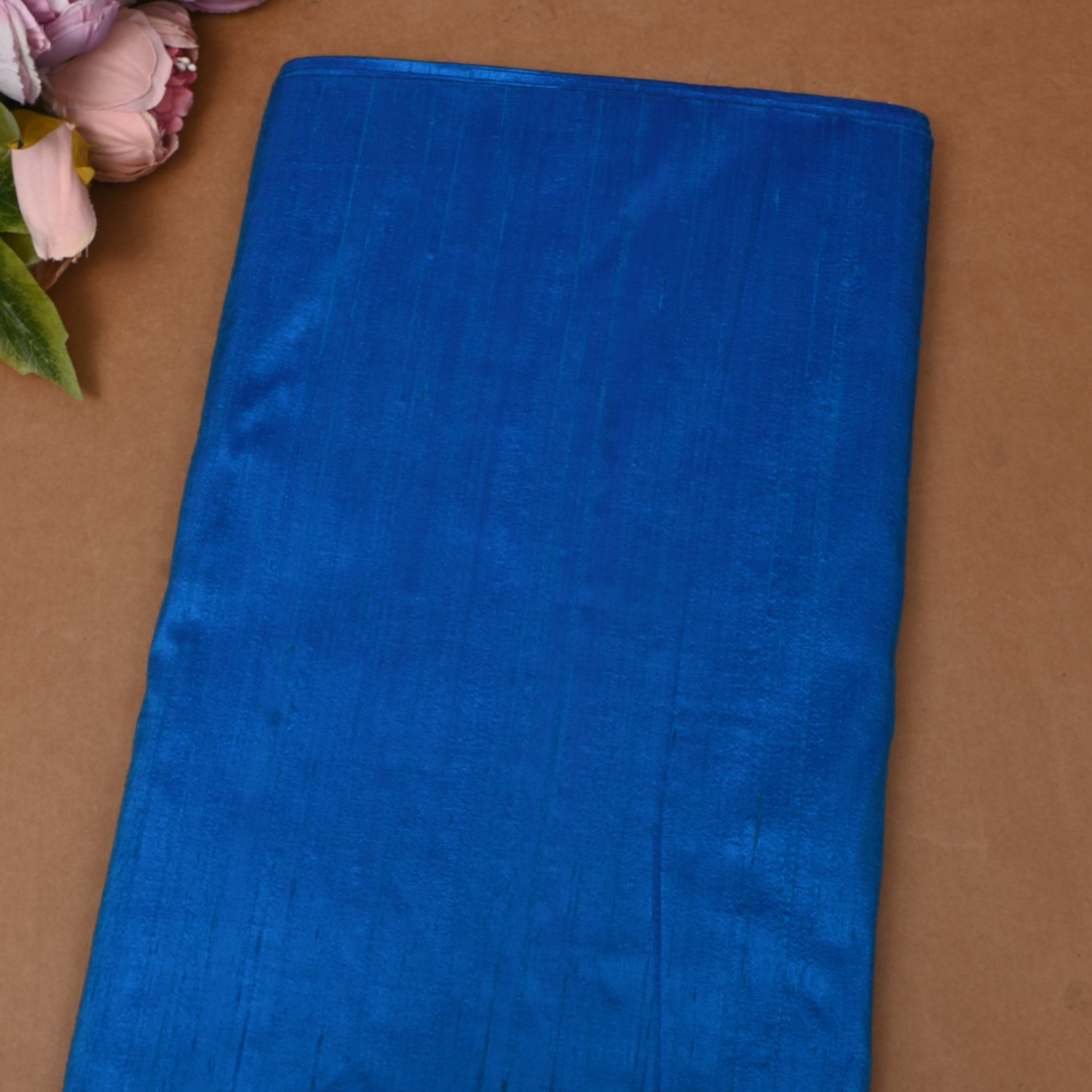 Royal Blue Plain Dupion Silk Fabric