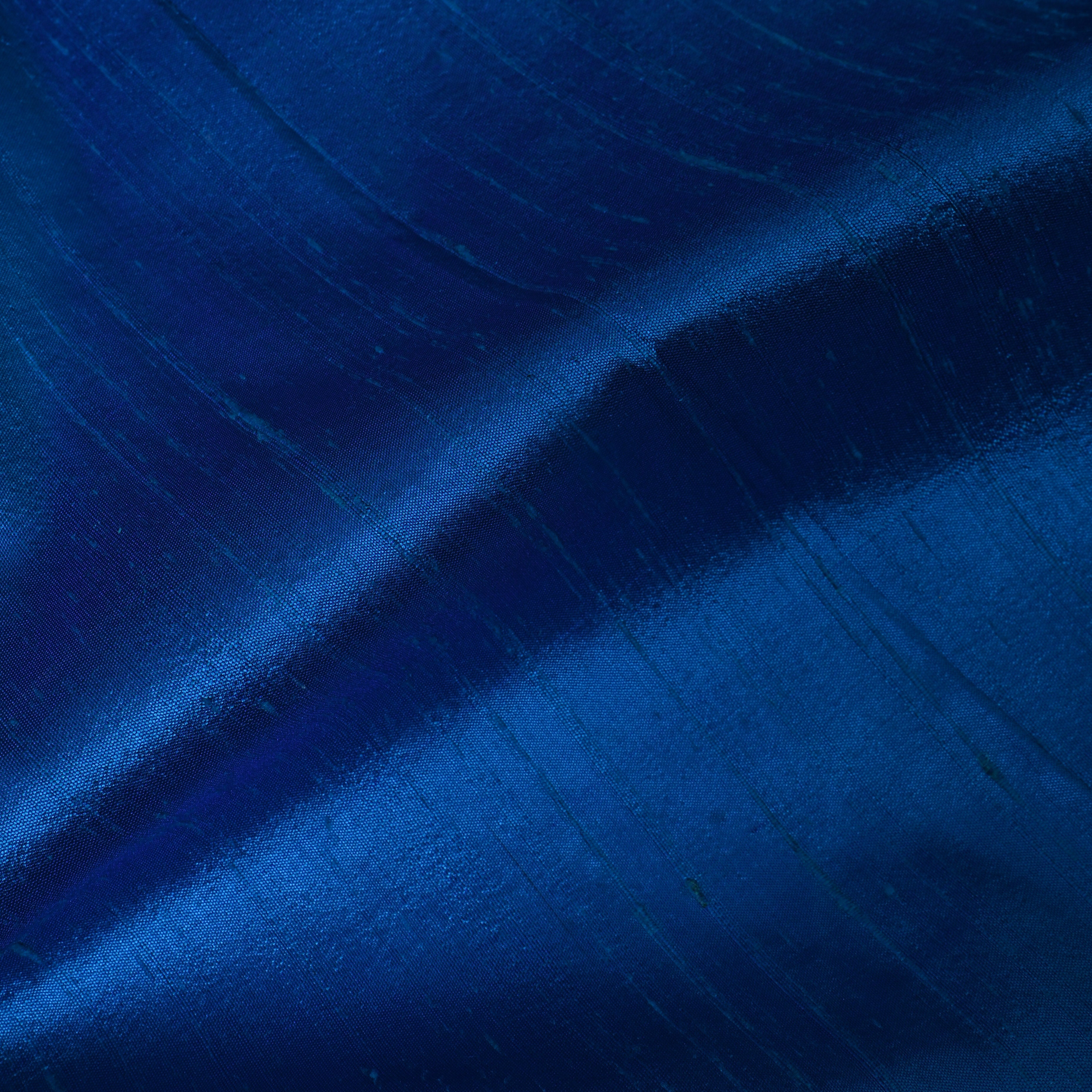 Royal Blue Plain Dupion Silk Fabric