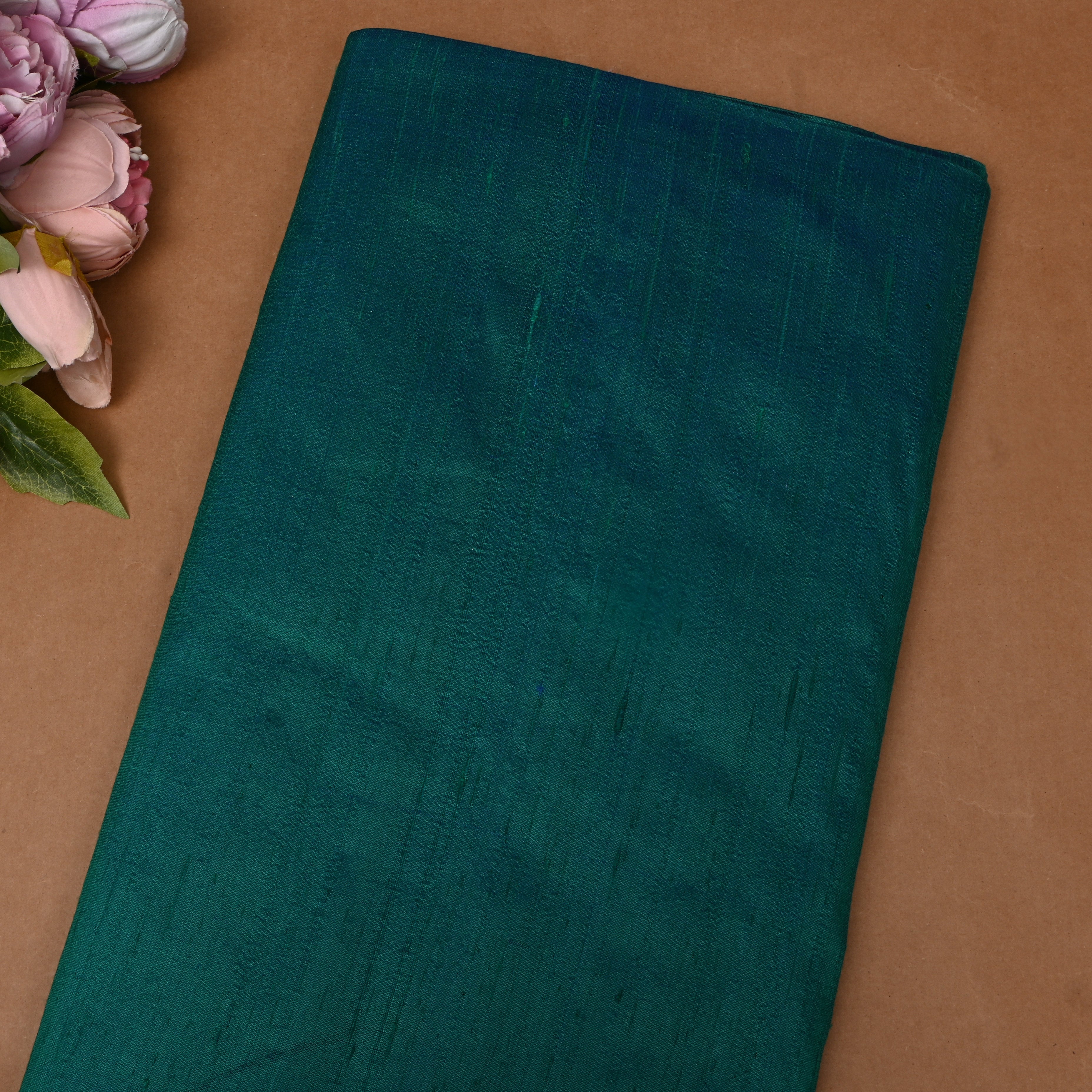 Deep Teal Pure Silk