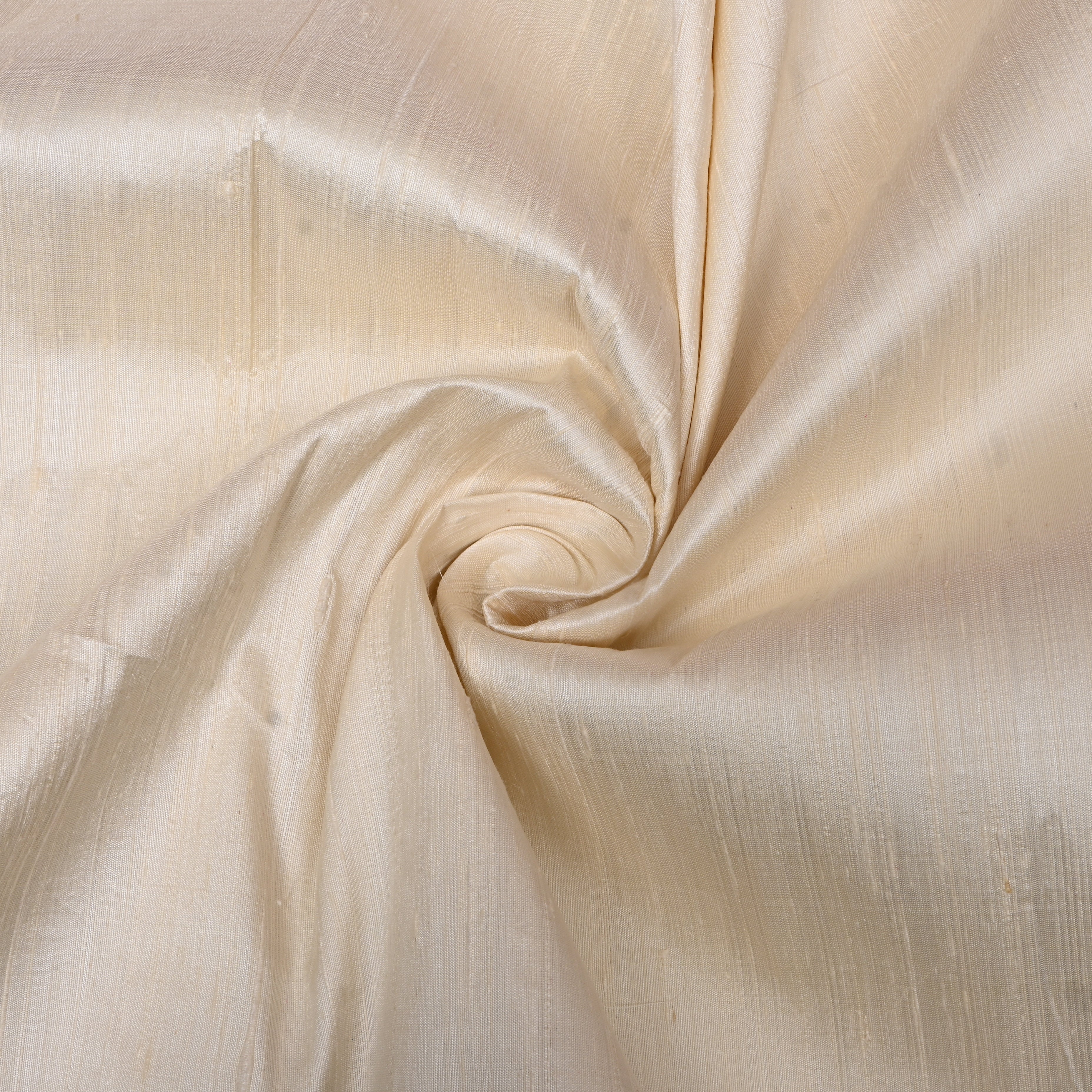 Ivory Cream Plain Silk Fabric