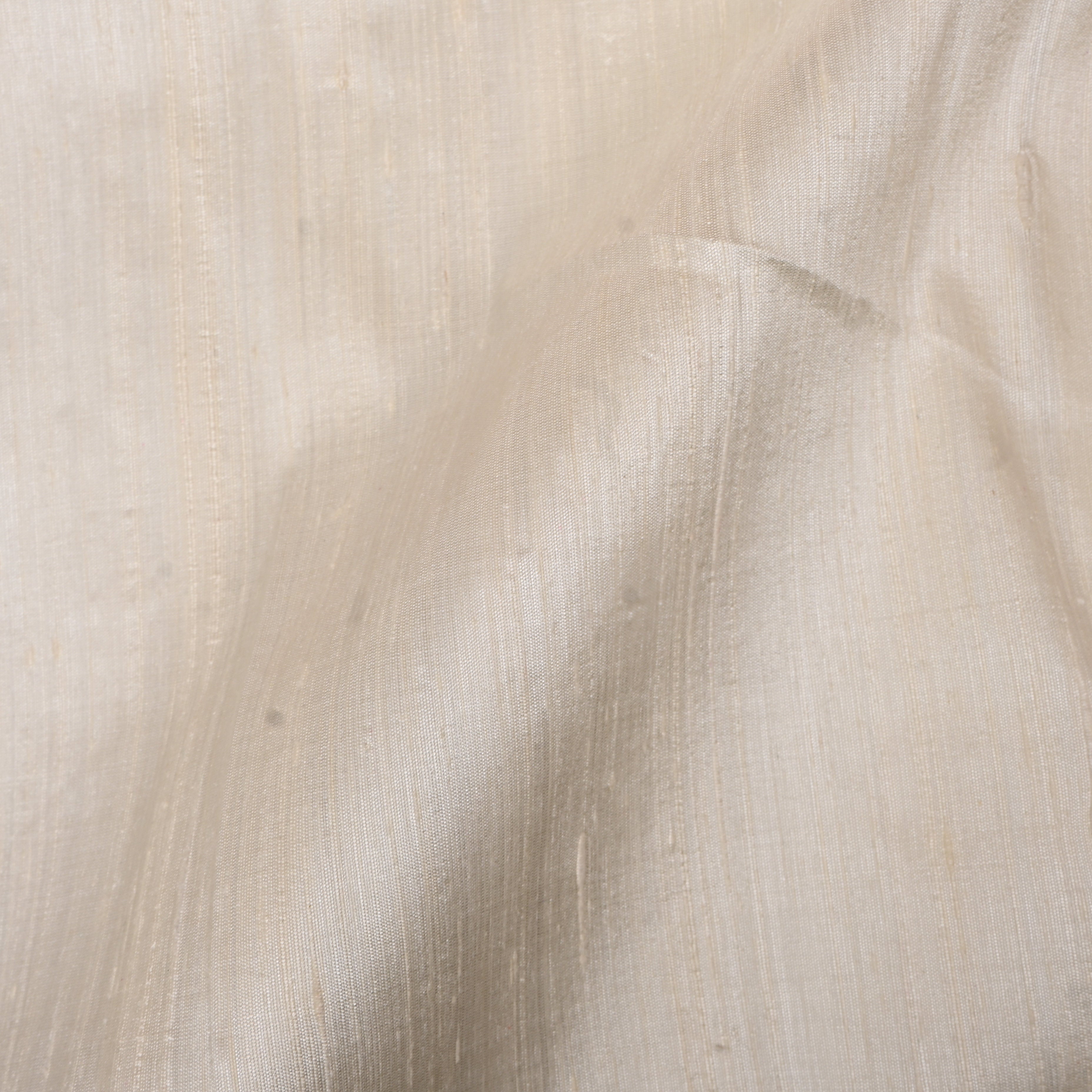 Ivory Cream Plain Silk Fabric