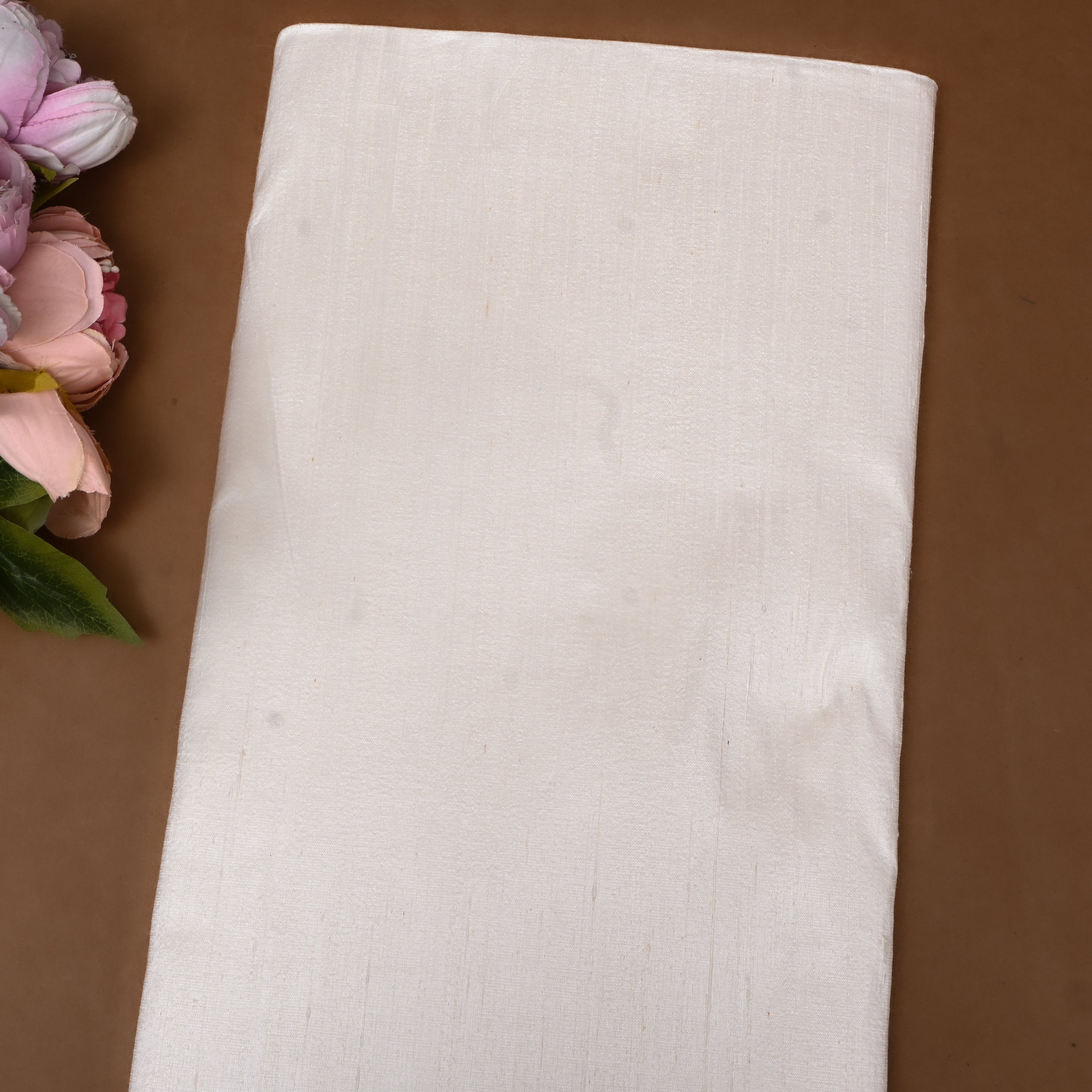 Off White Plain Silk