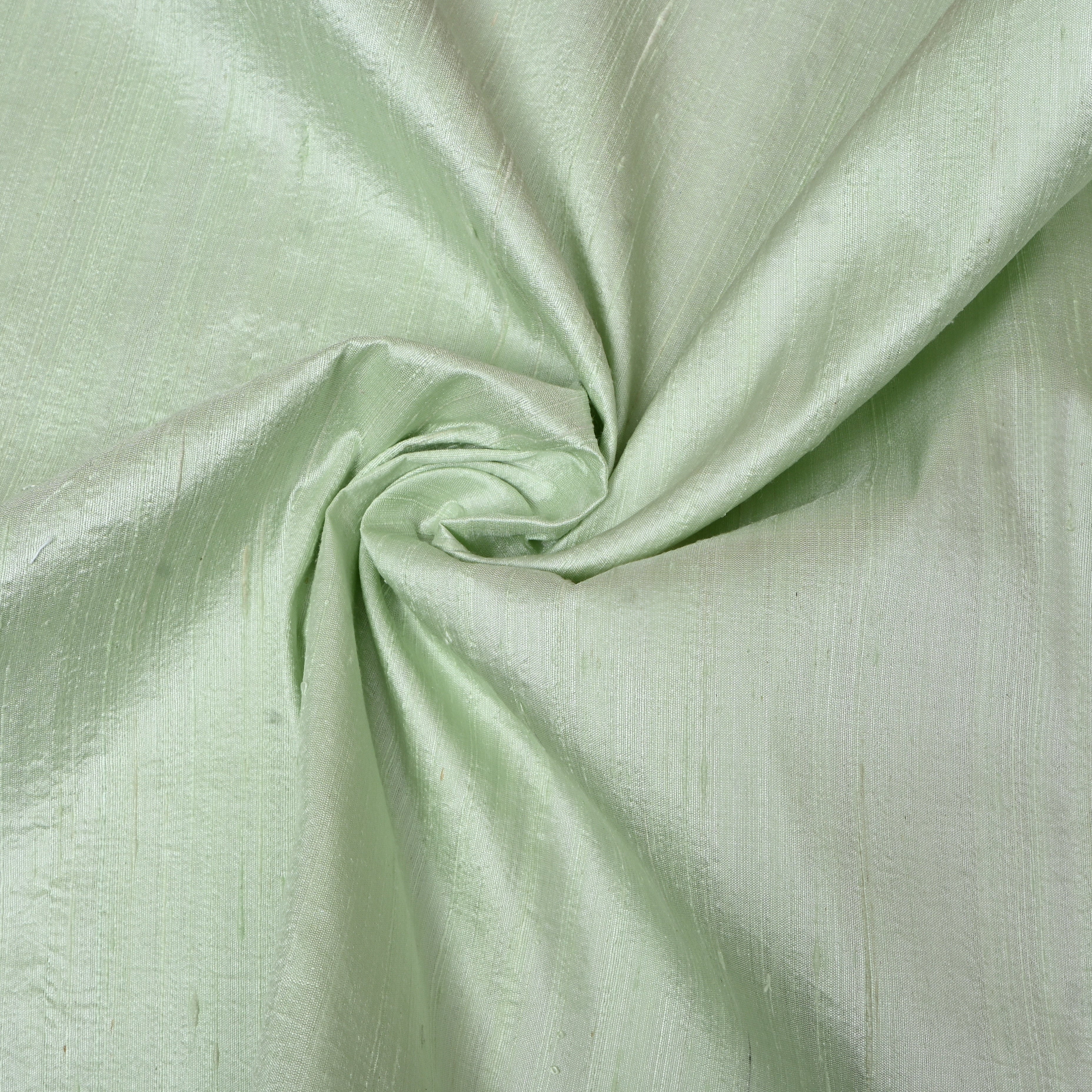 Pale Mint Cream Plain Silk