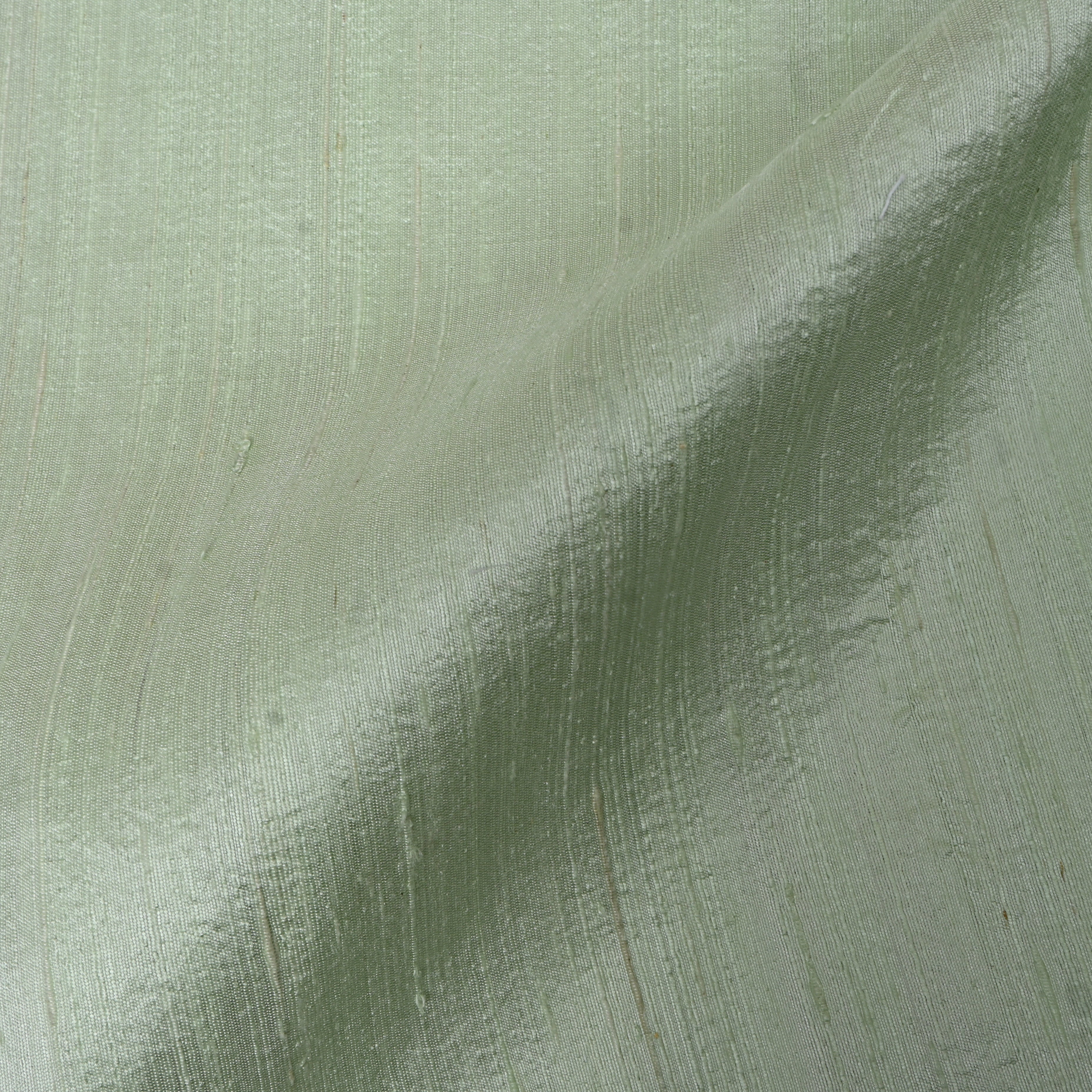 Pale Mint Cream Plain Silk