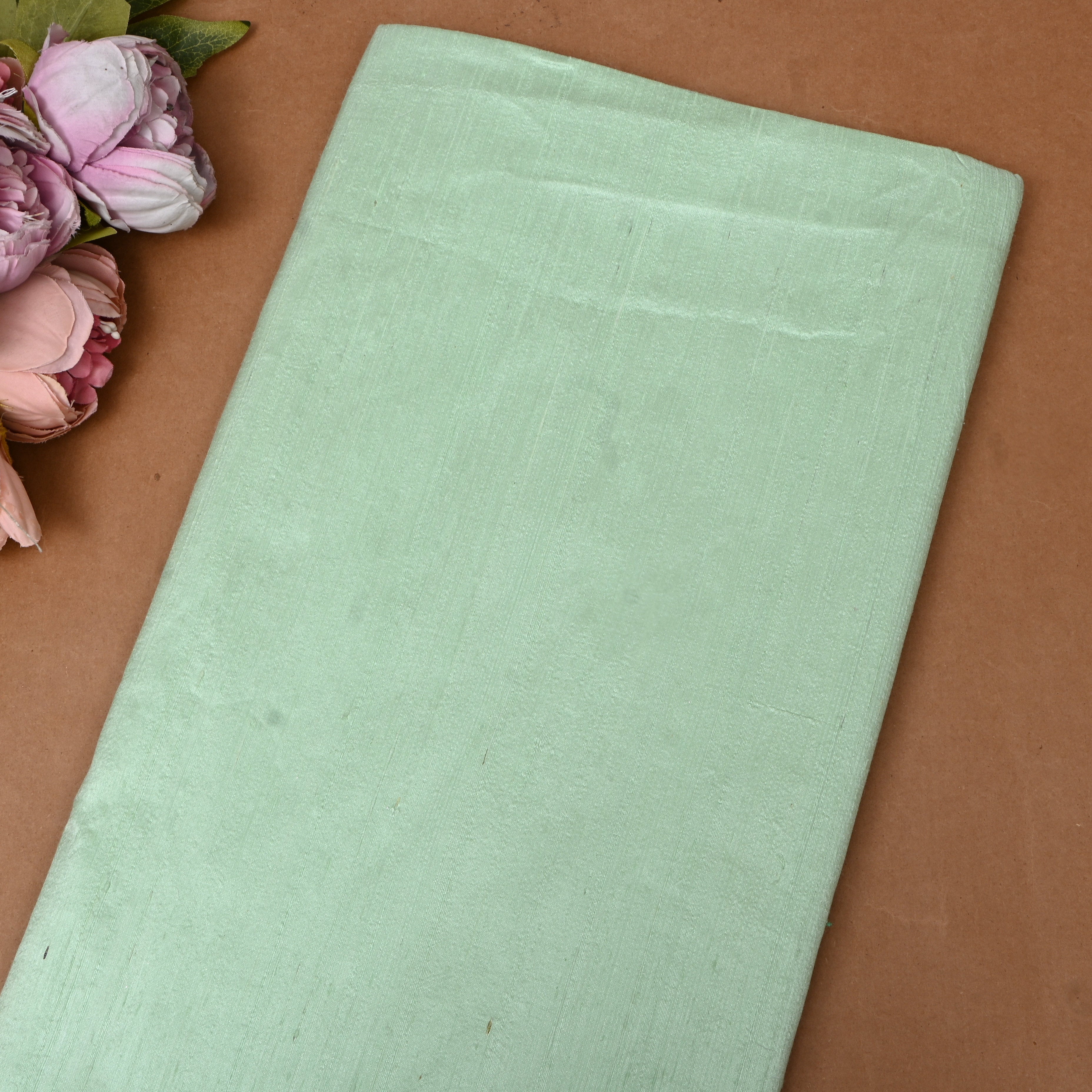Mint Green Plain Silk