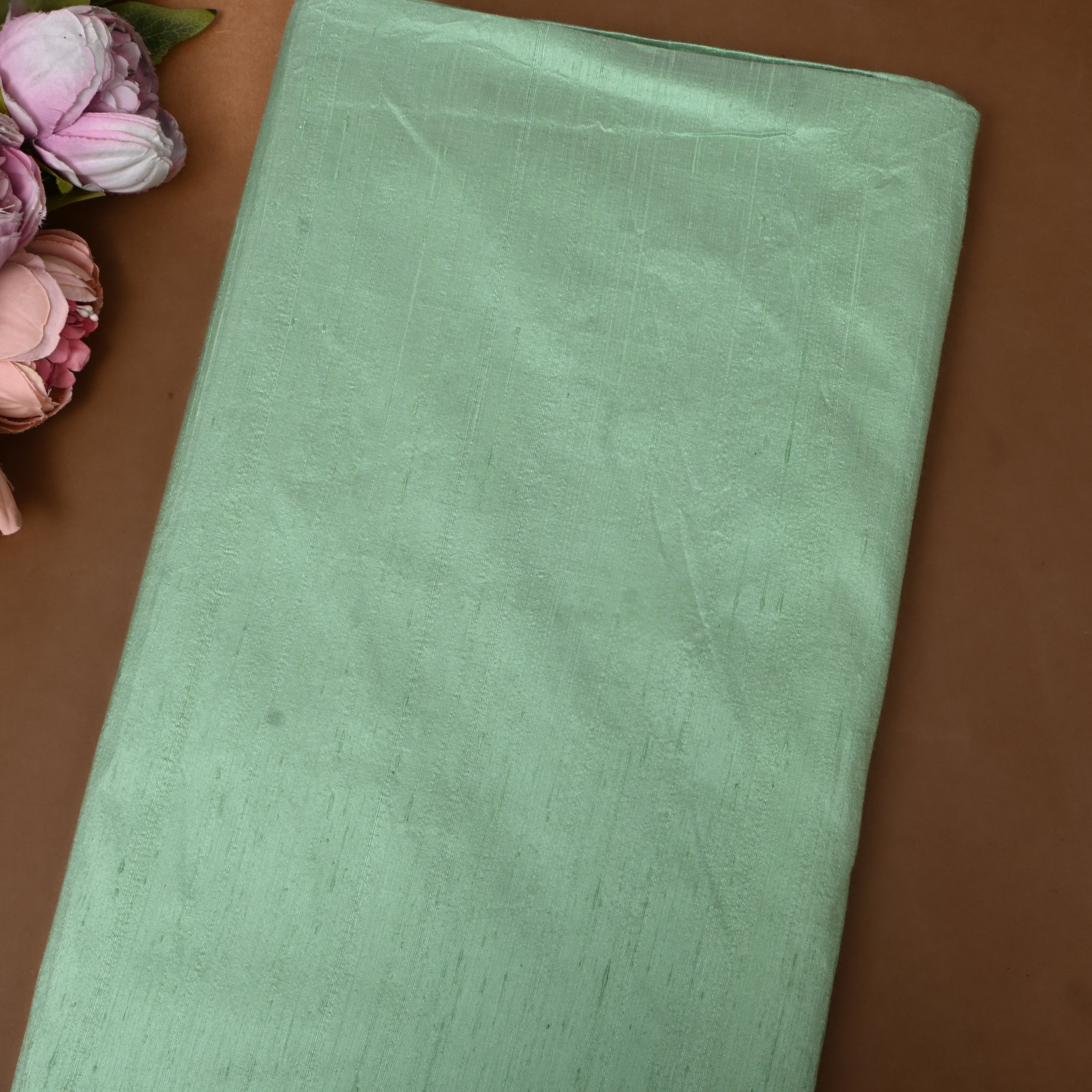 Light Sage Grenn Plain Silk Fabric