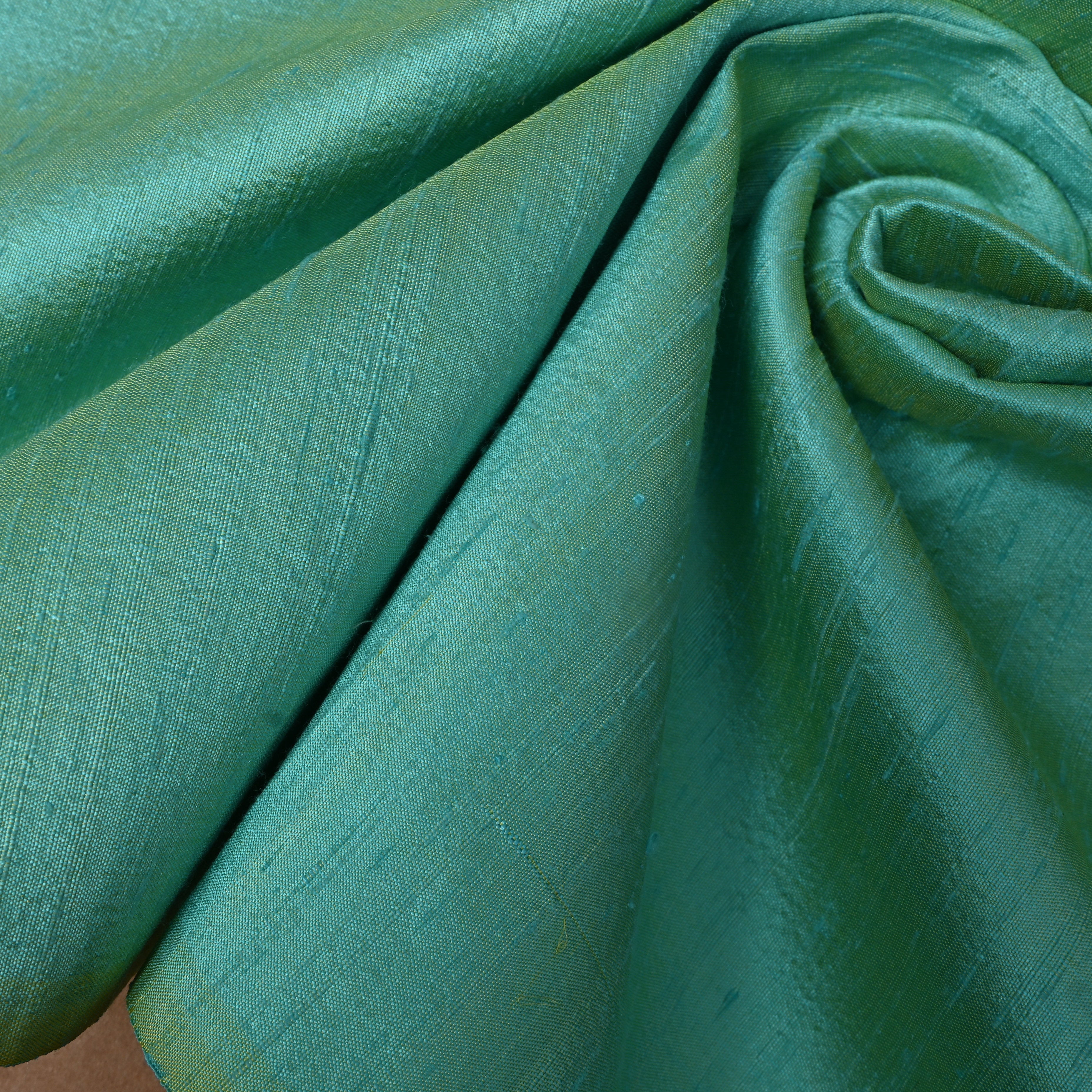 Mint Green Plain Dupion Silk Fabric