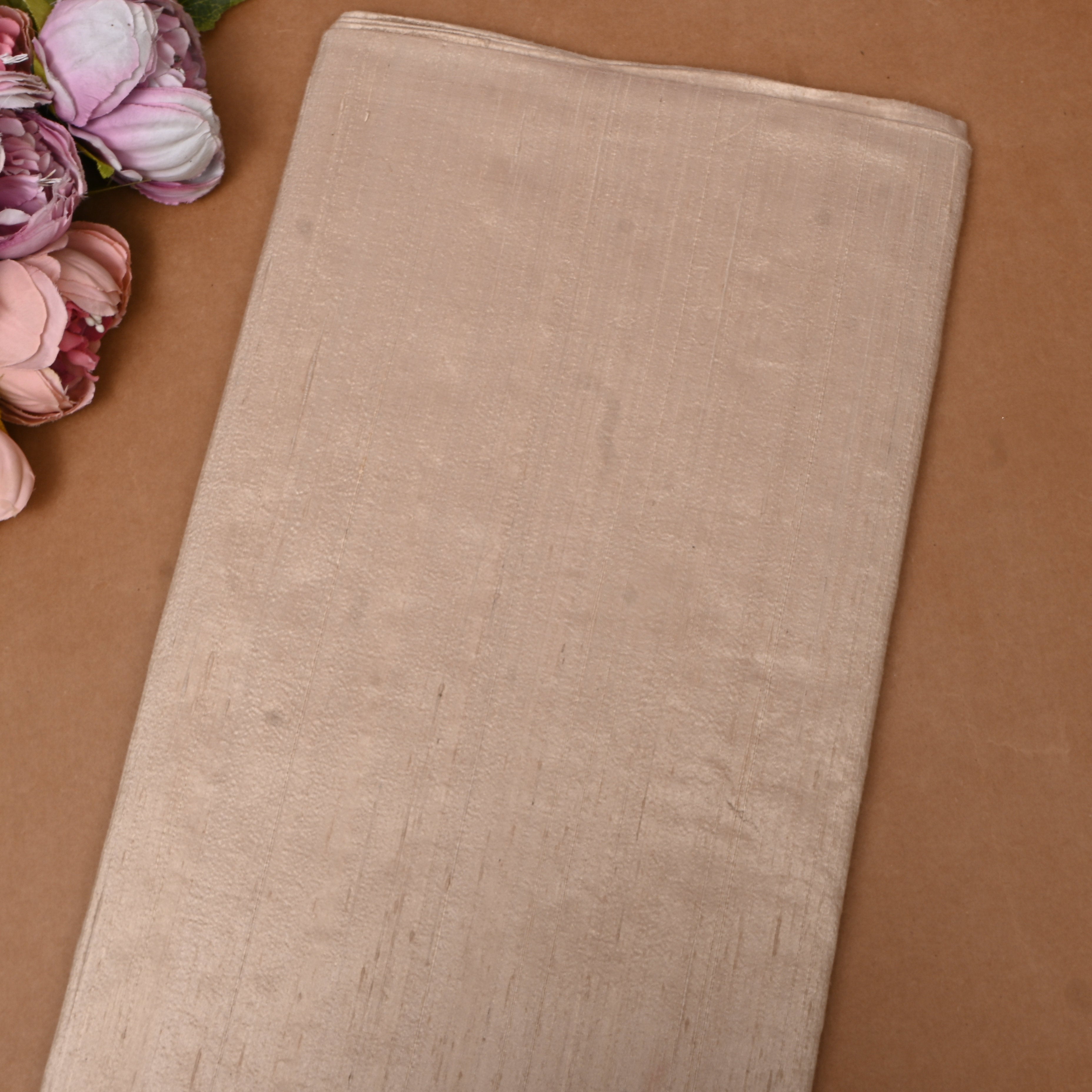 Dusty Beige Rose Gold Sheen Silk