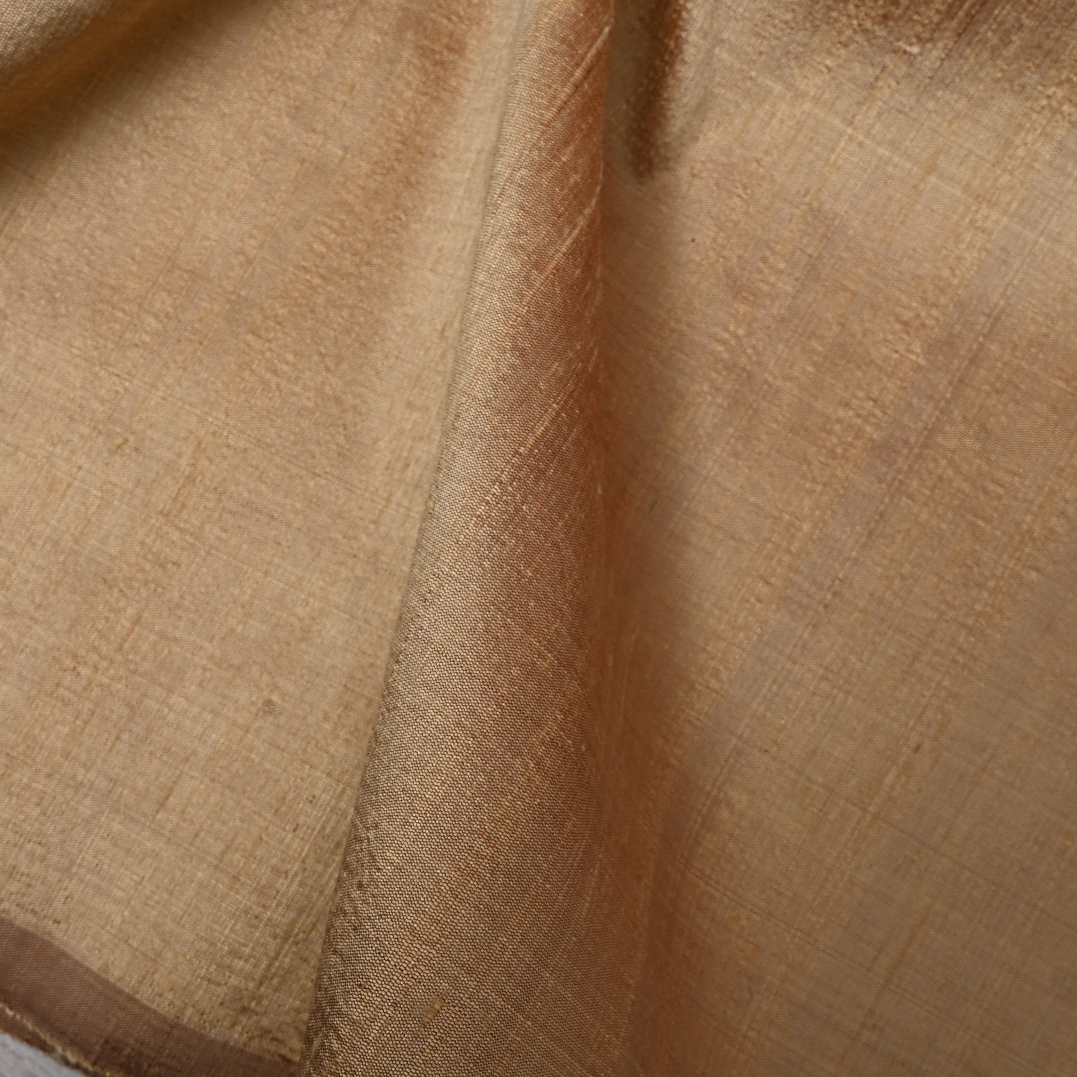 Golden Beige Plain Silk
