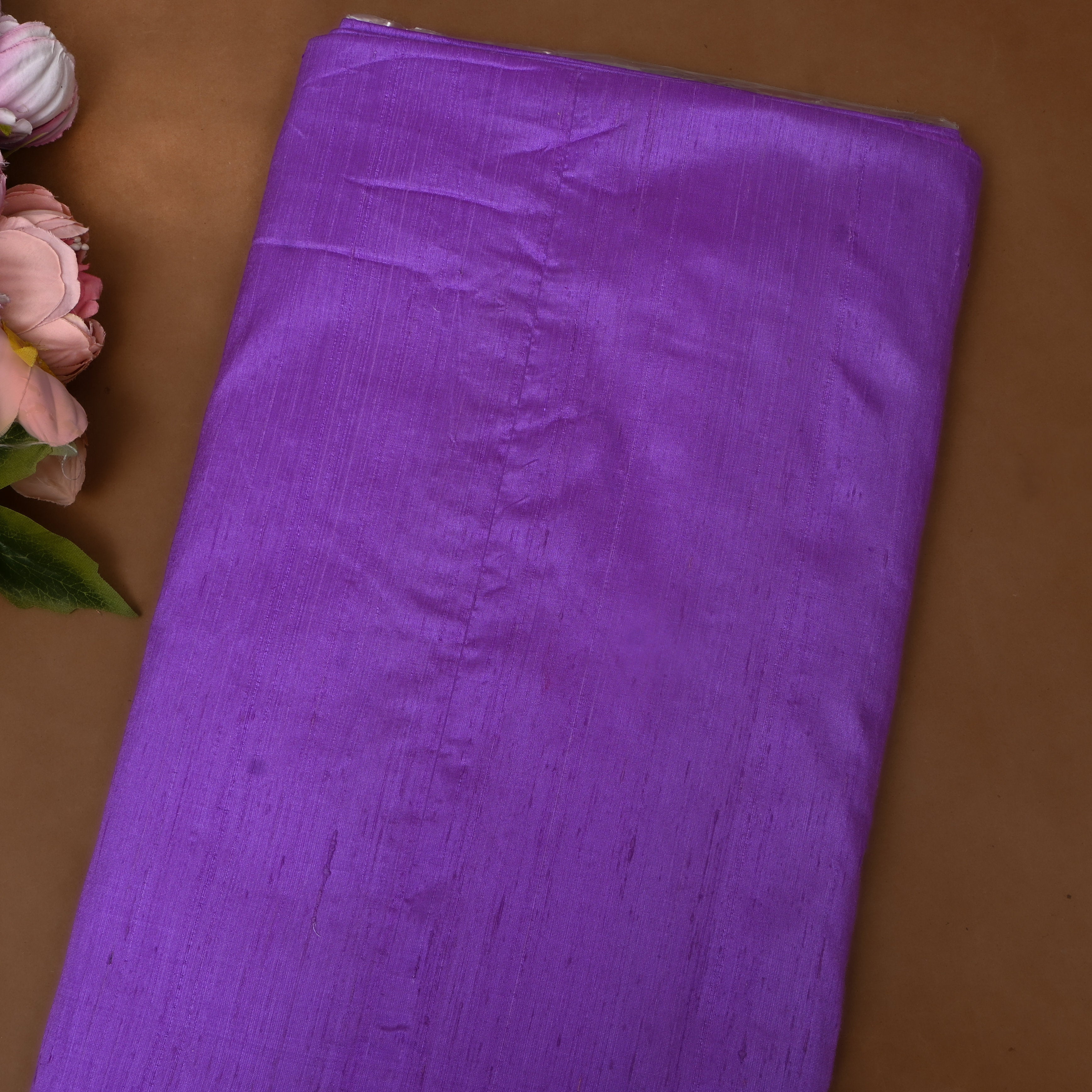 Purple Plain Silk Fabric