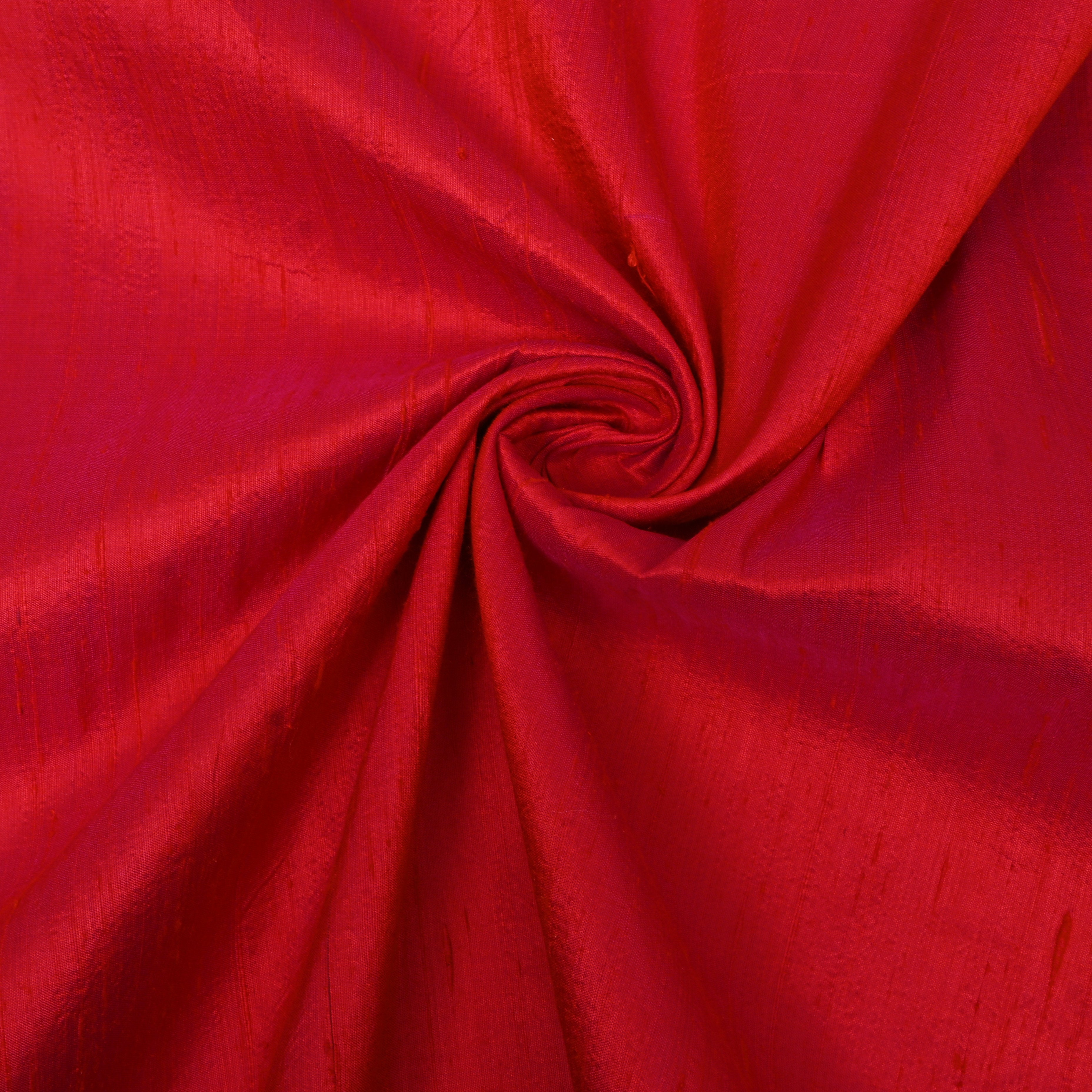 Bright Red Plain Silk