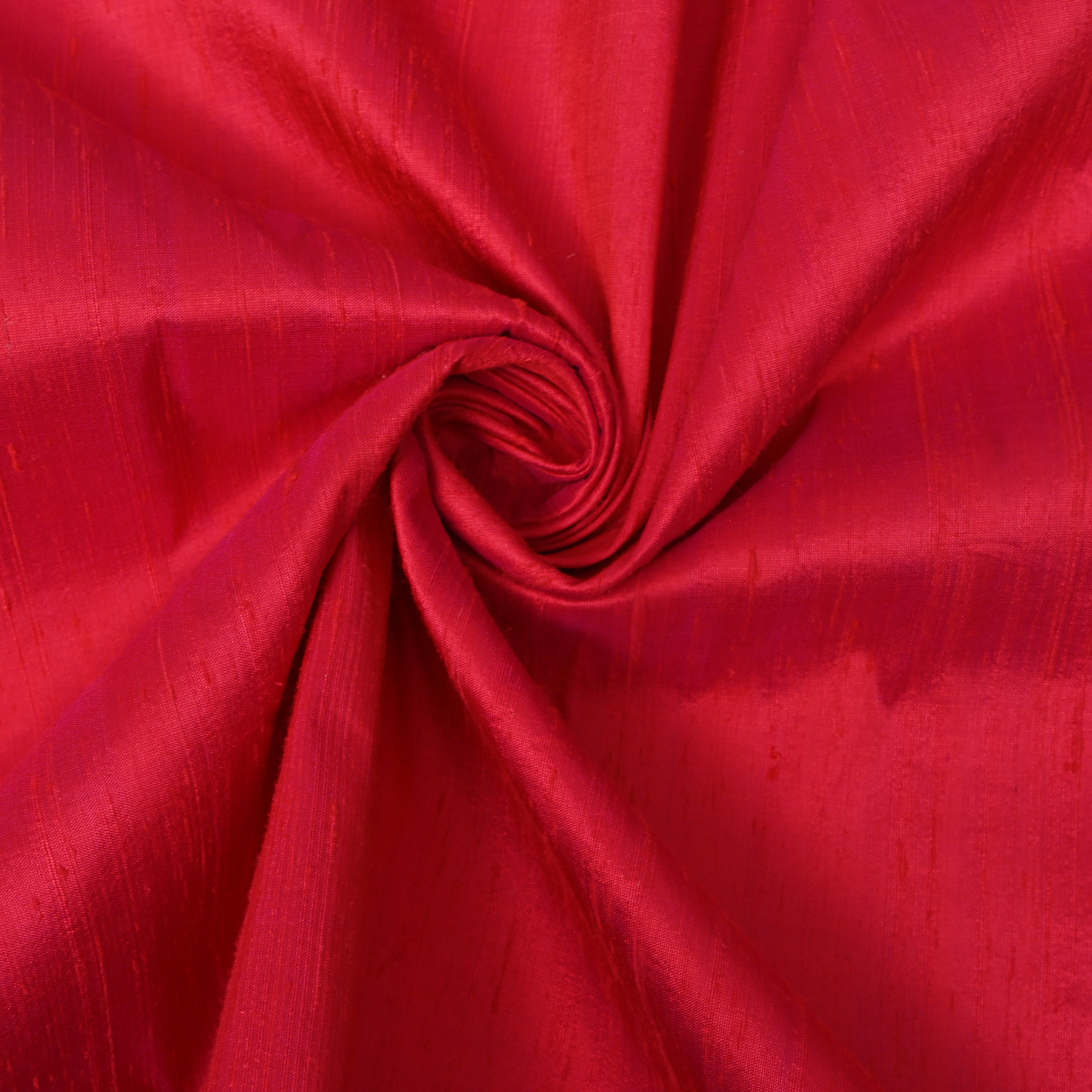 Coral Red Pure Silk