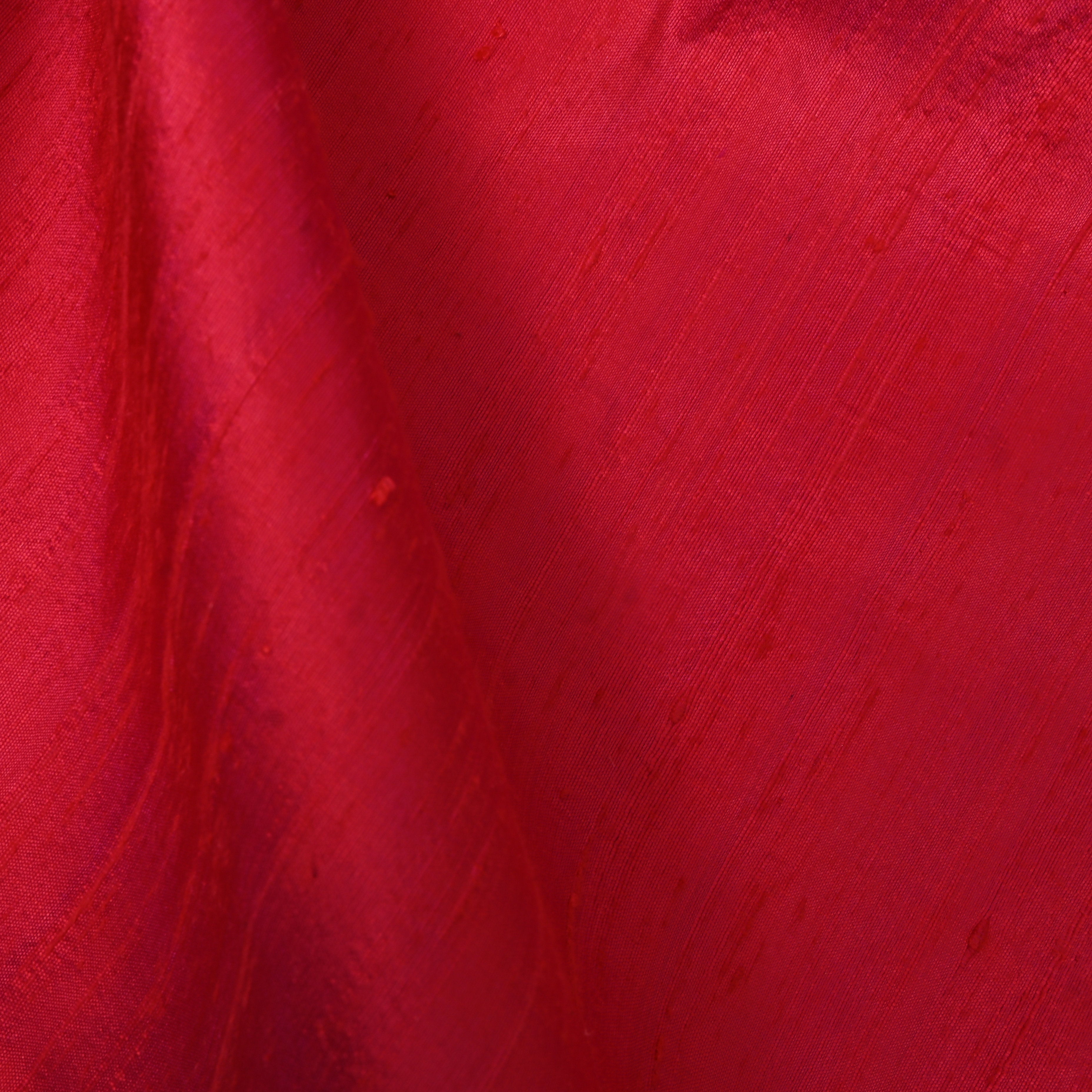 Coral Red Pure Silk