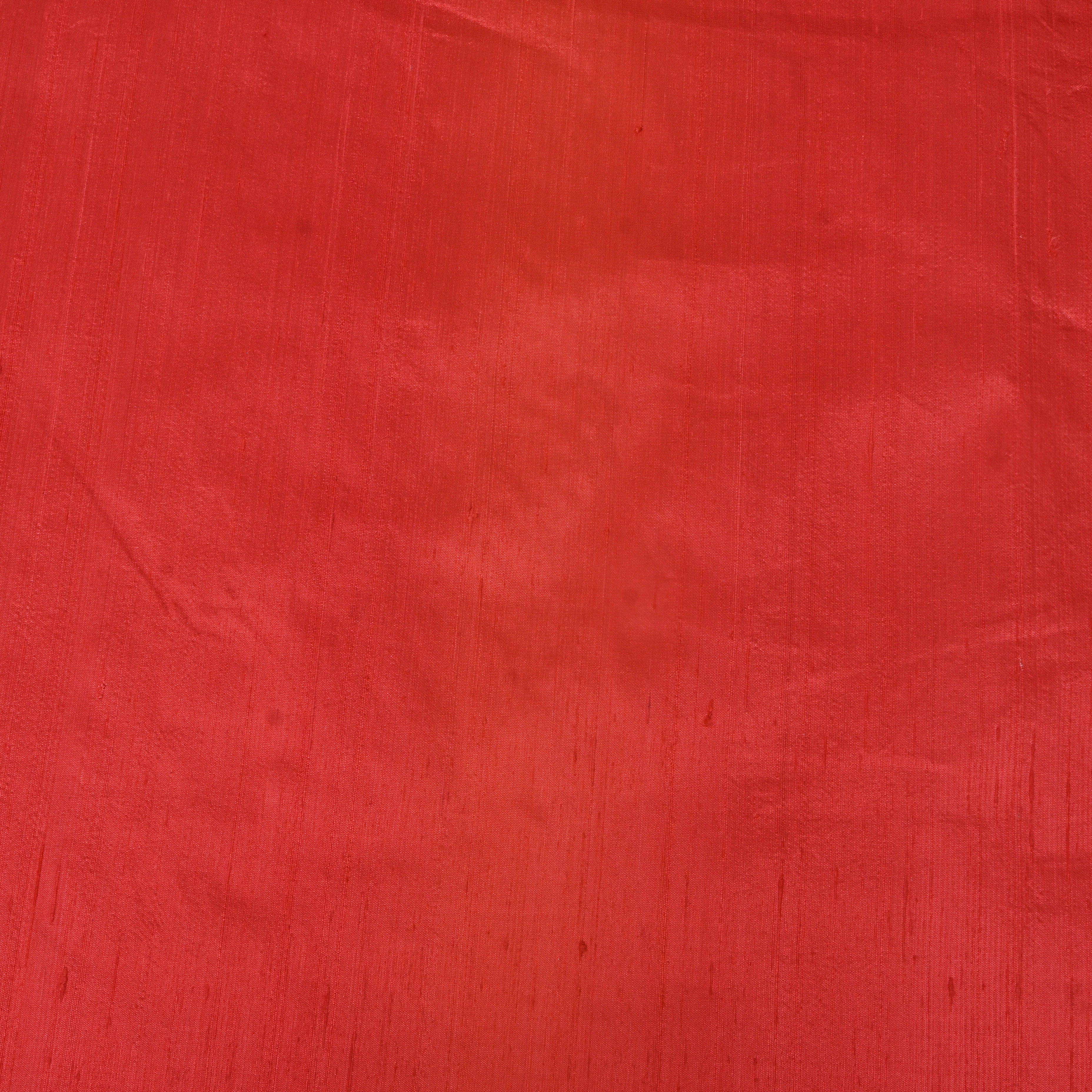 Coral Red Plain Silk
