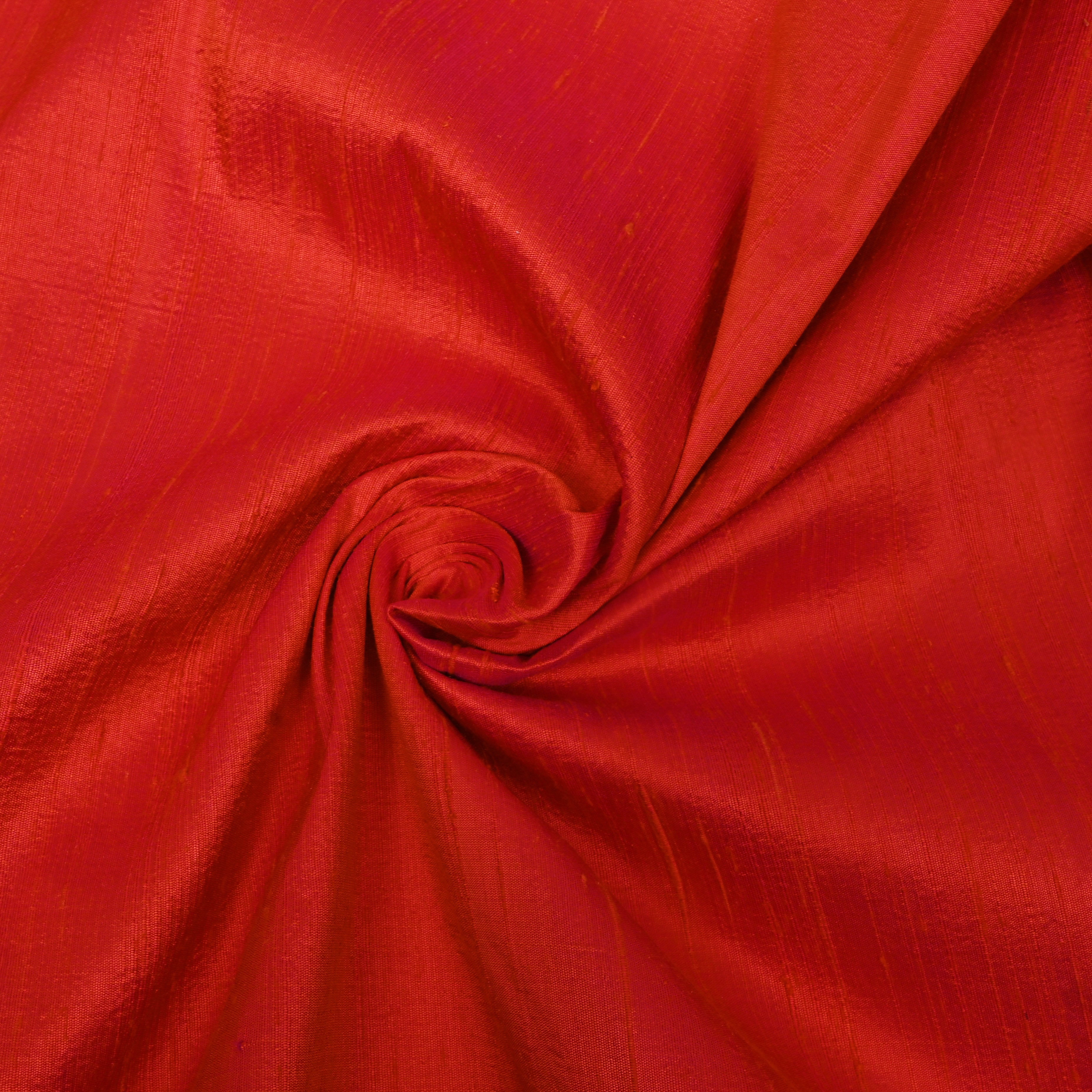 Brick Orange Plain Dupion Silk Fabric