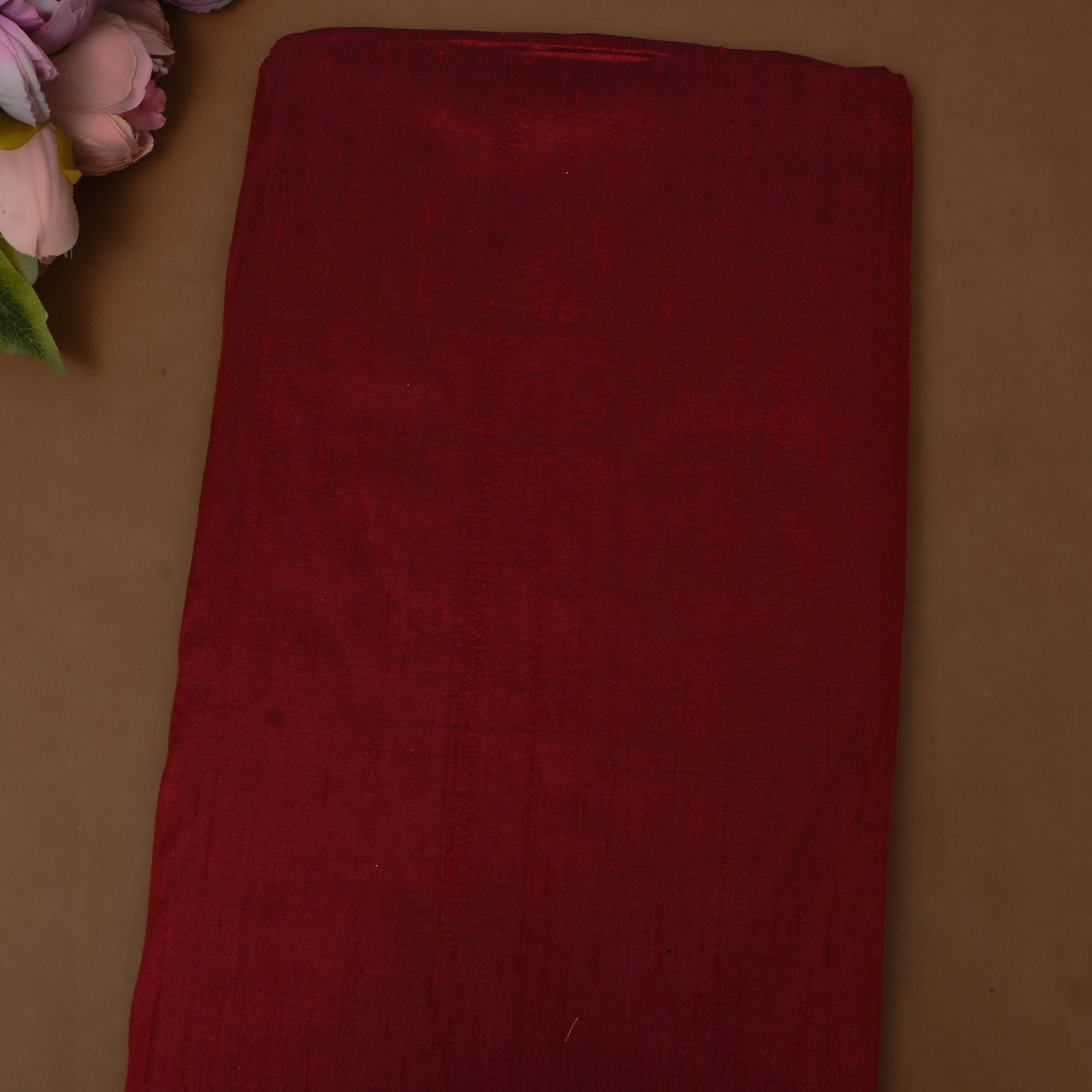 Deep Maroon Plain Silk
