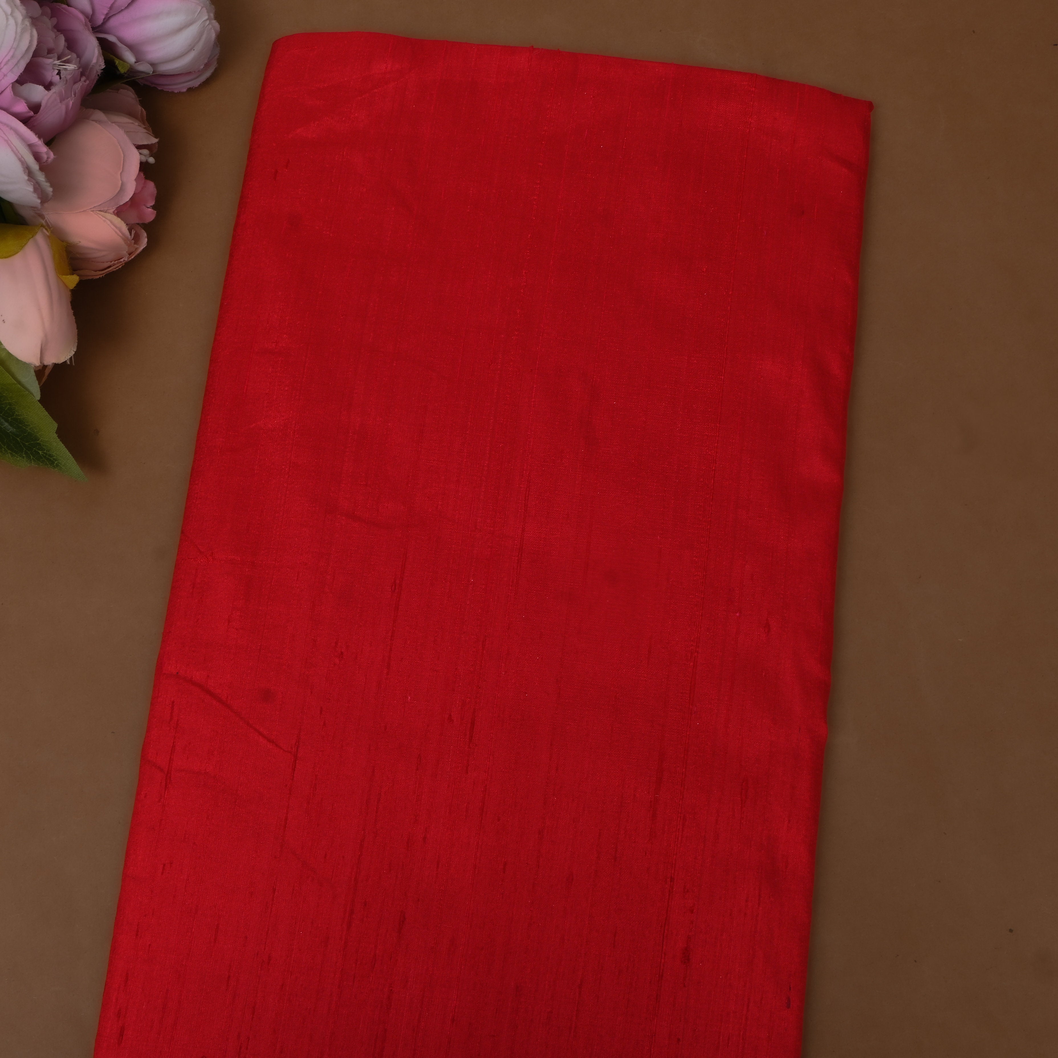 Red Plain Silk