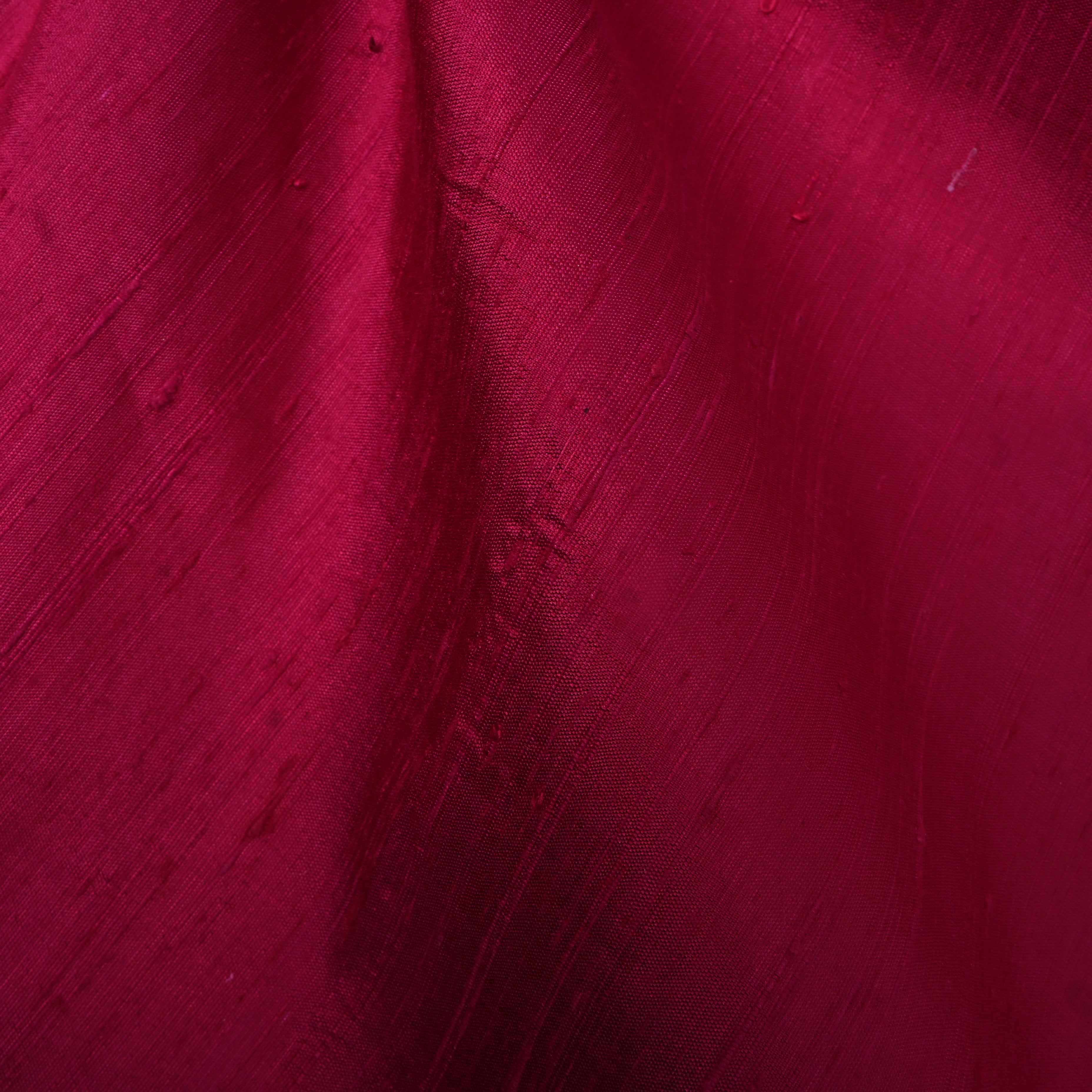 Deep Rani Pink Plain Silk