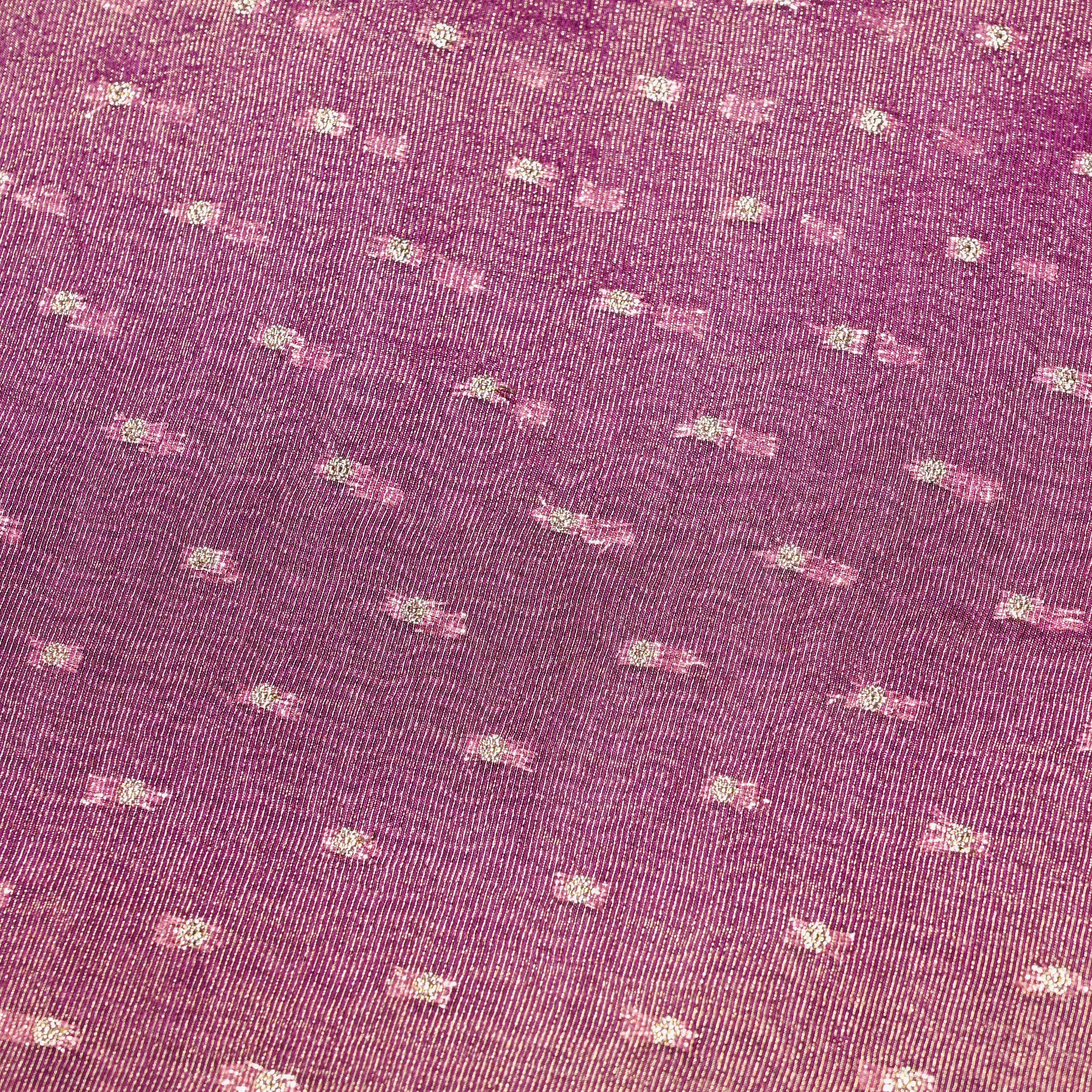 Onion Pink Banarasi Fabric