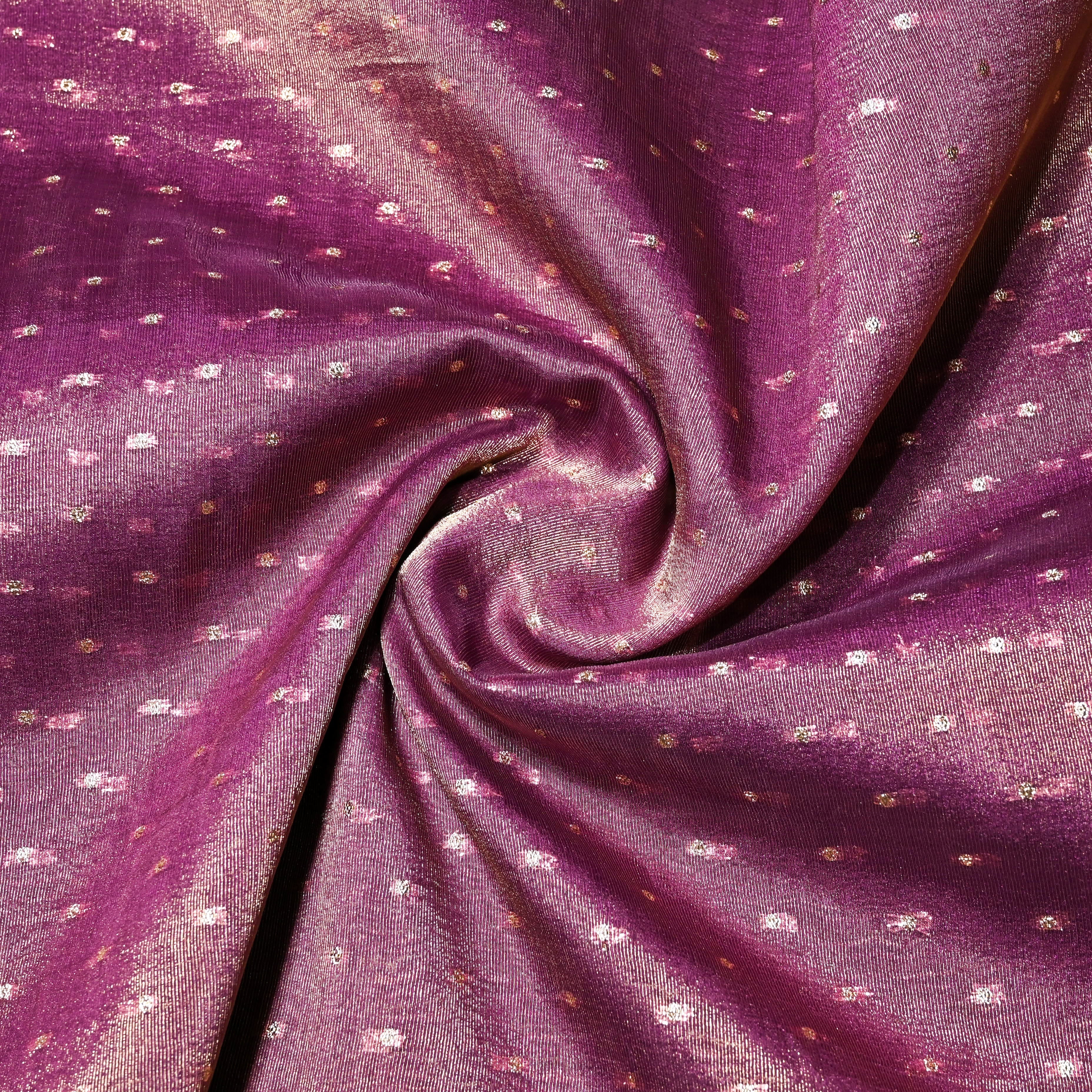Onion Pink Banarasi Fabric