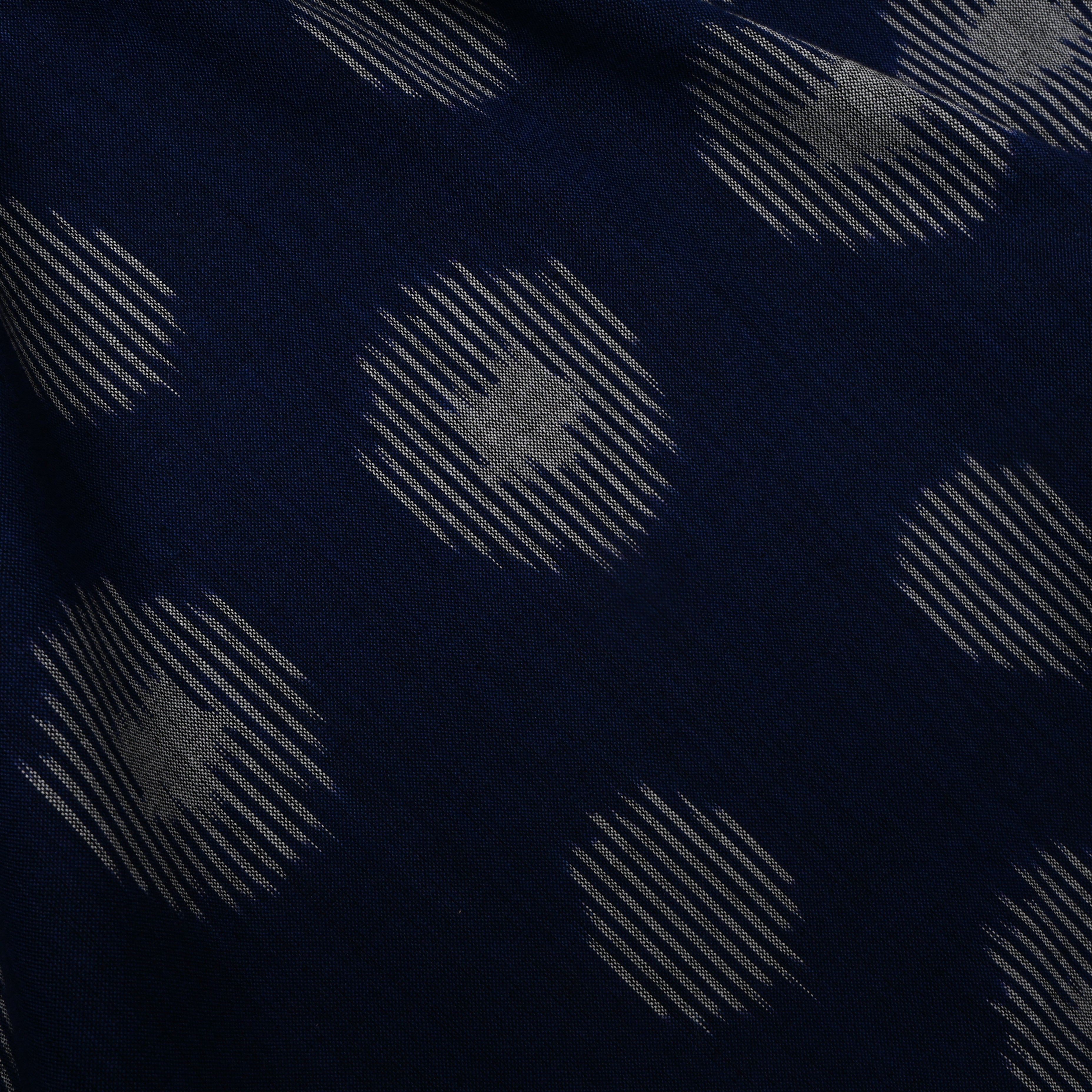 Navy Blue Iktara Weave Cotton