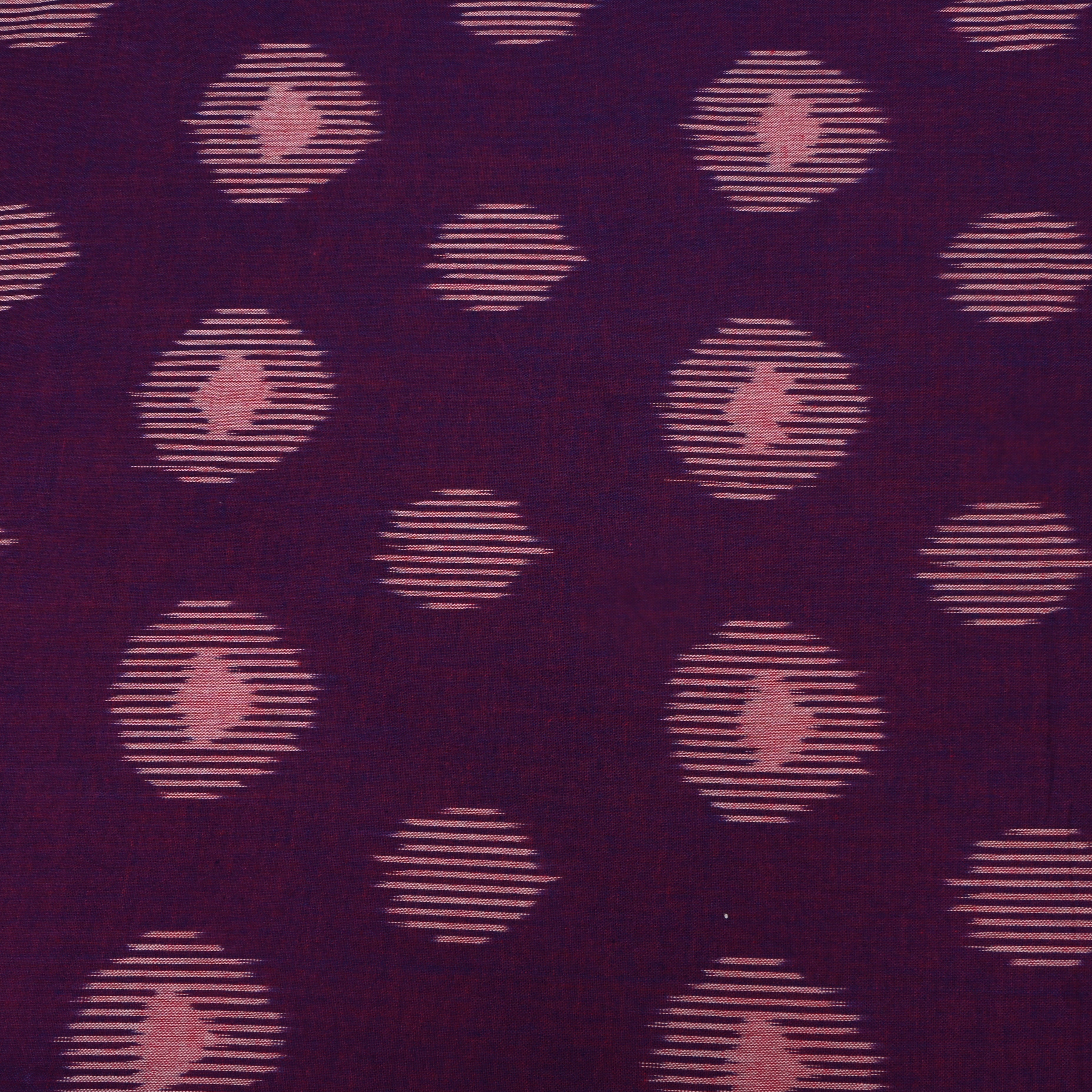 Deep Wine Diamond Iktara Weave Cotton