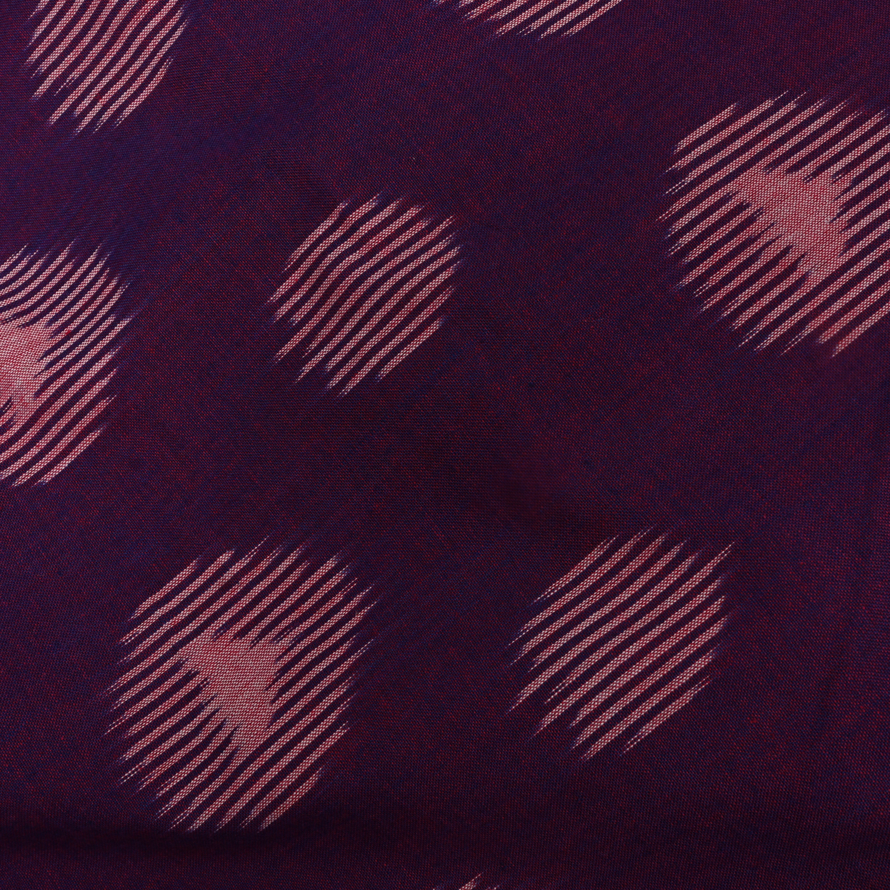 Deep Wine Diamond Iktara Weave Cotton