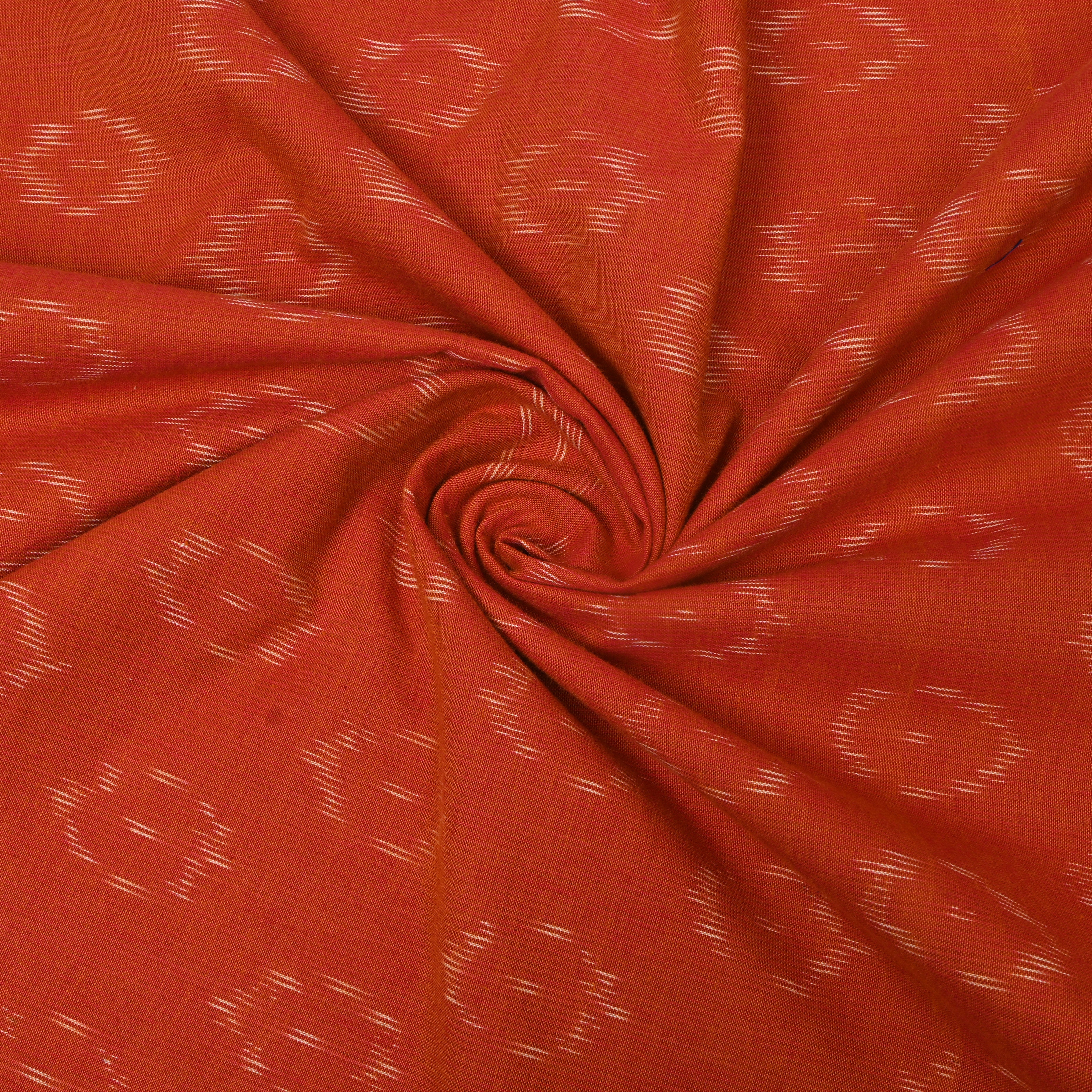 Burnt Orange Iktara Weave Cotton