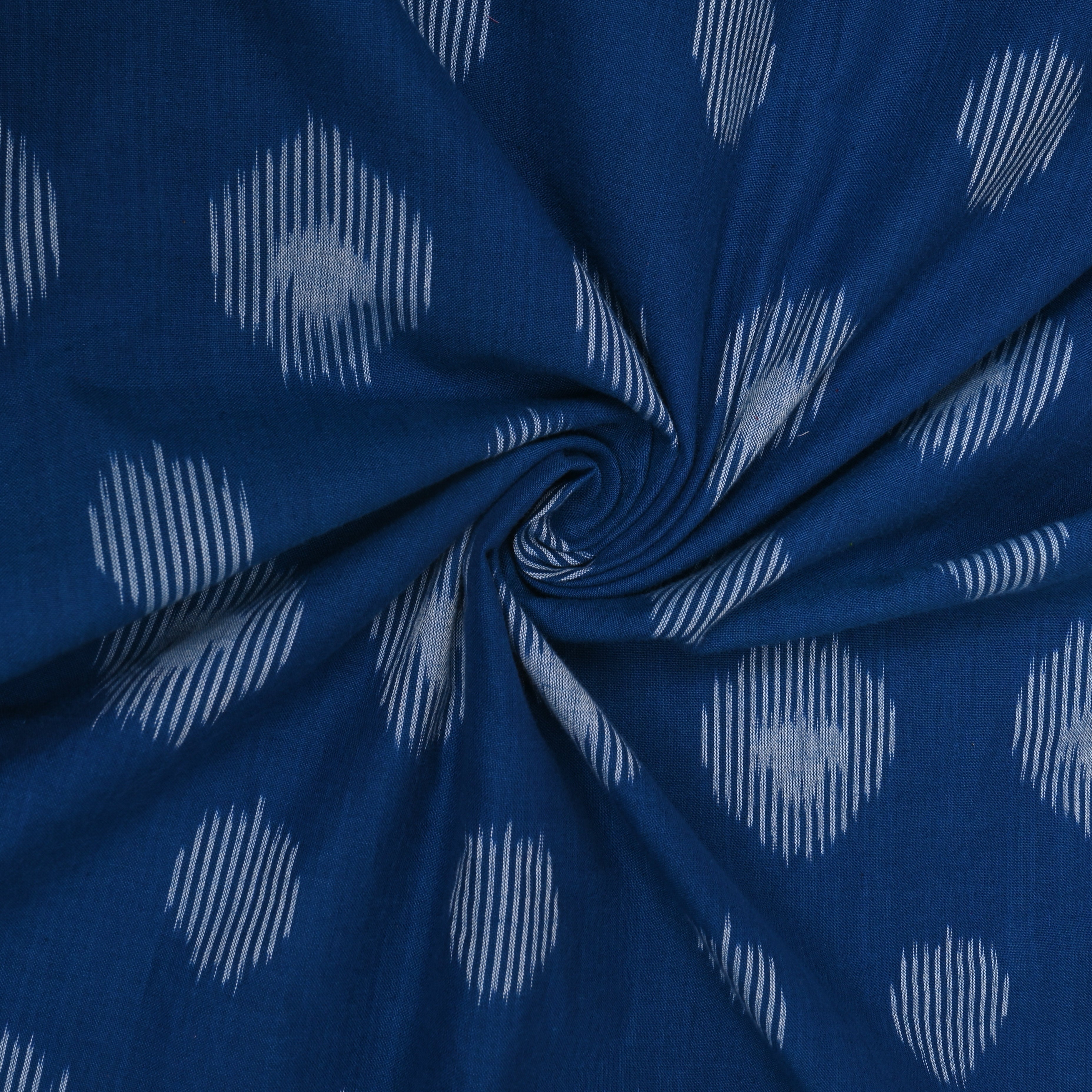 Royal Blue Diamond Iktara Weave Cotton
