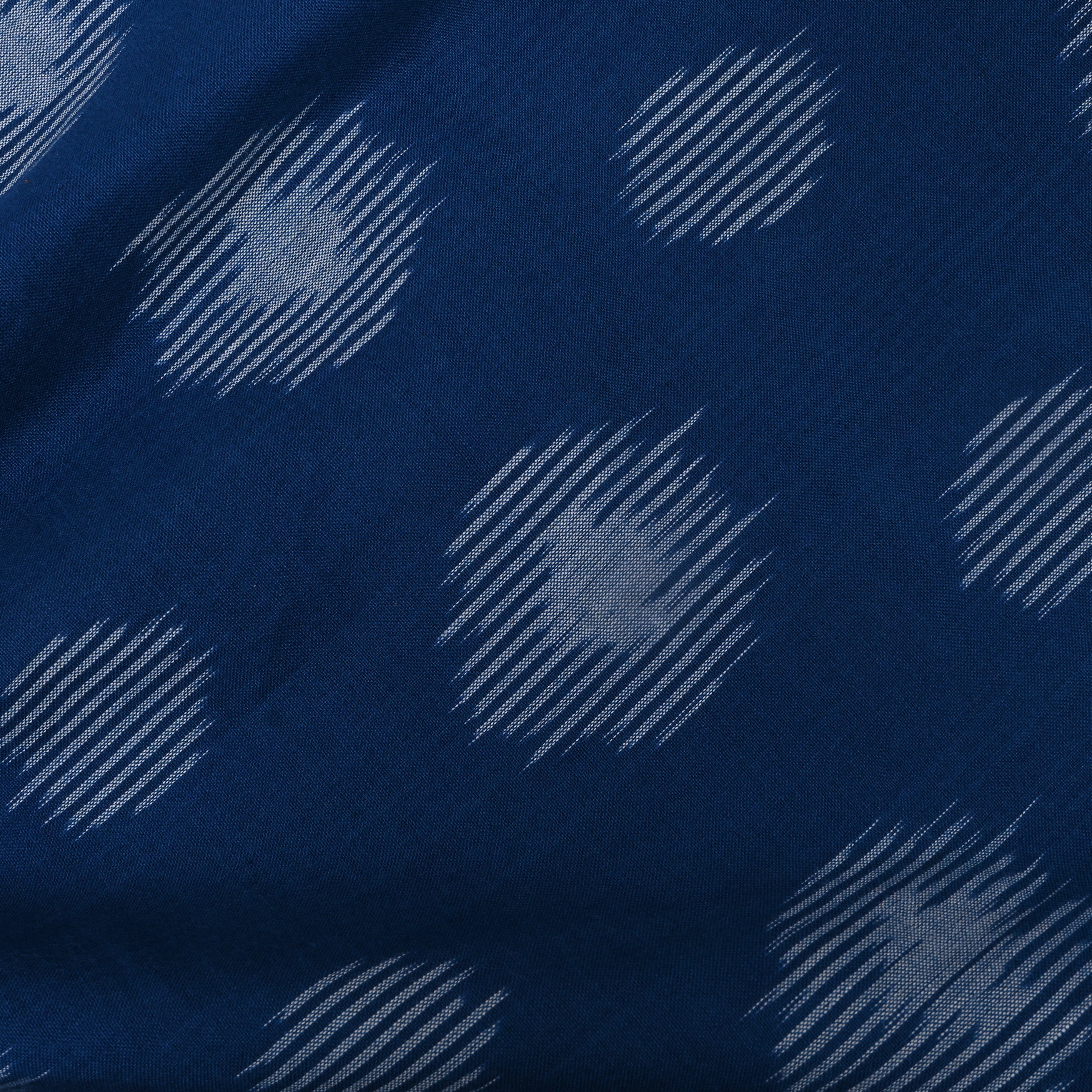 Royal Blue Diamond Iktara Weave Cotton