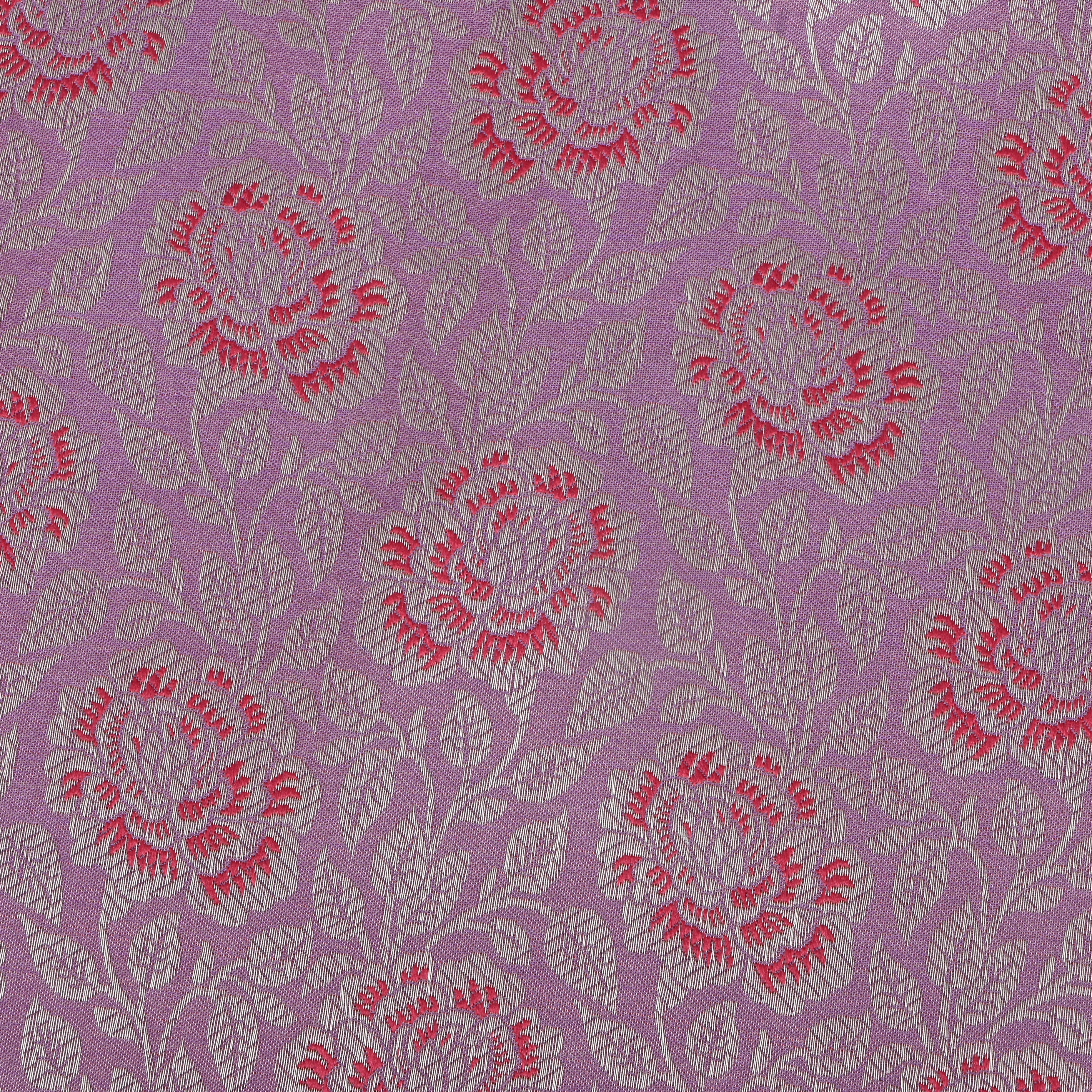 Lilac Banaras Fabric With Contrast Border