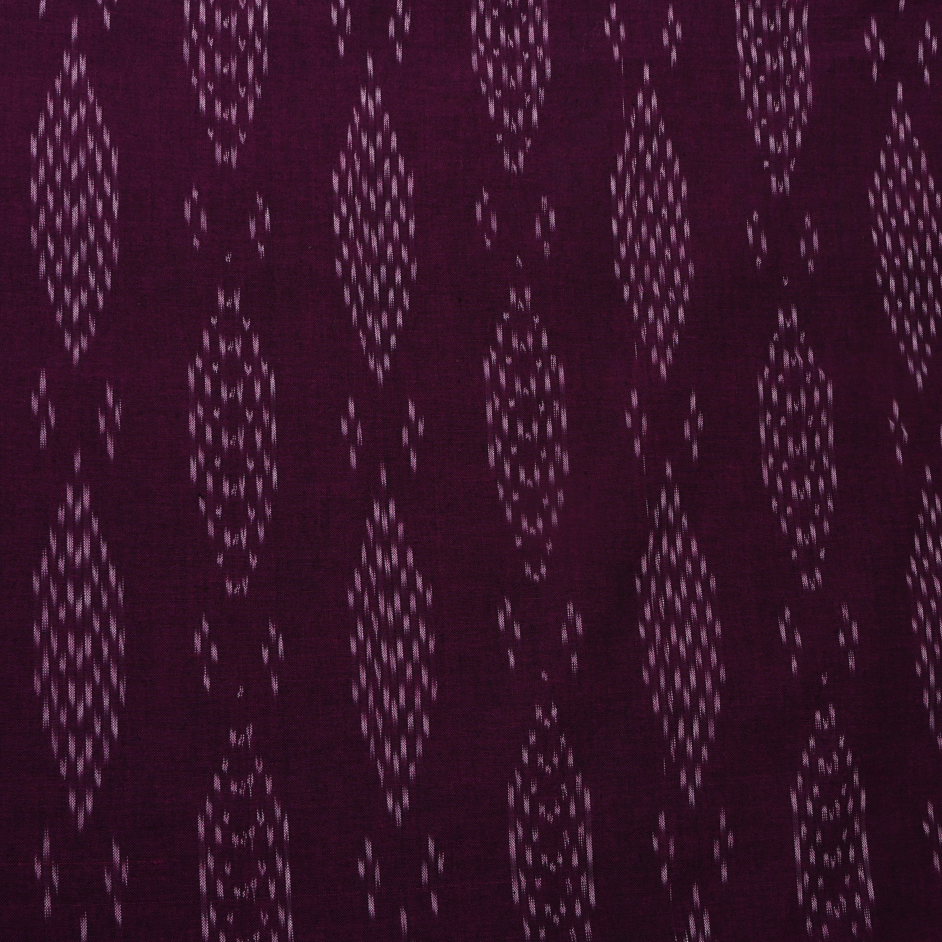 Deep Plum Chevron Iktara Weave Cotton