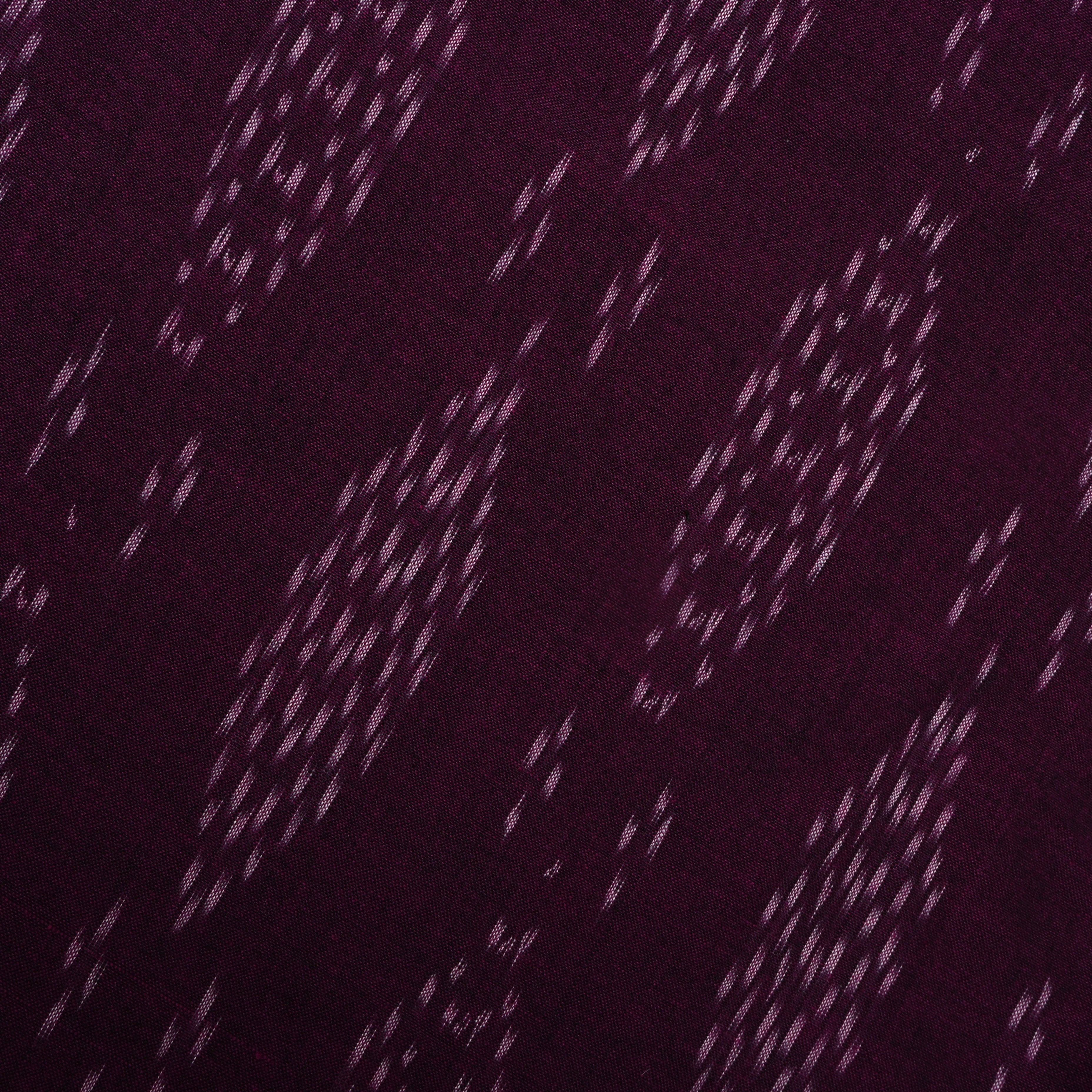 Deep Plum Chevron Iktara Weave Cotton