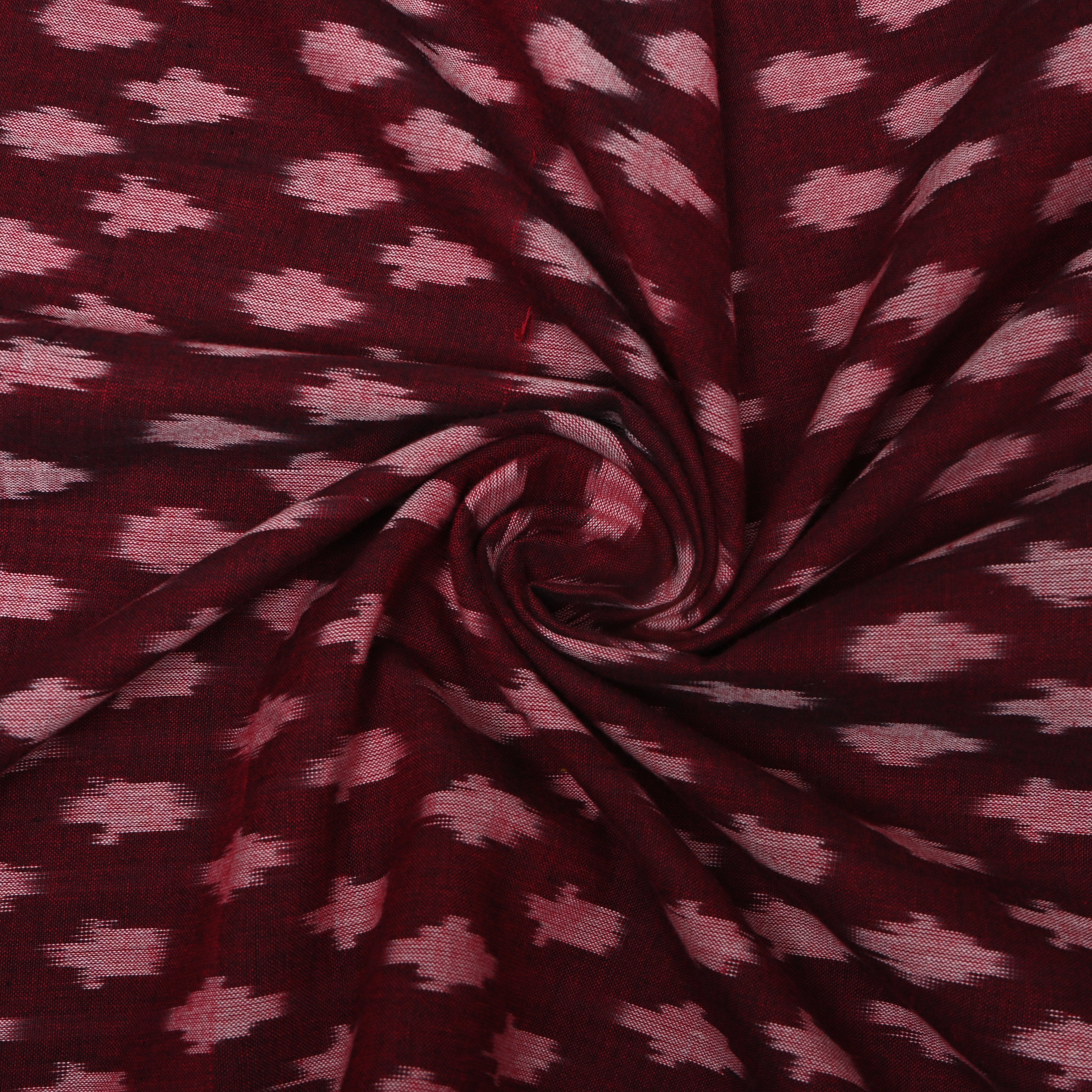 Deep Maroon Iktara Weave Cotton