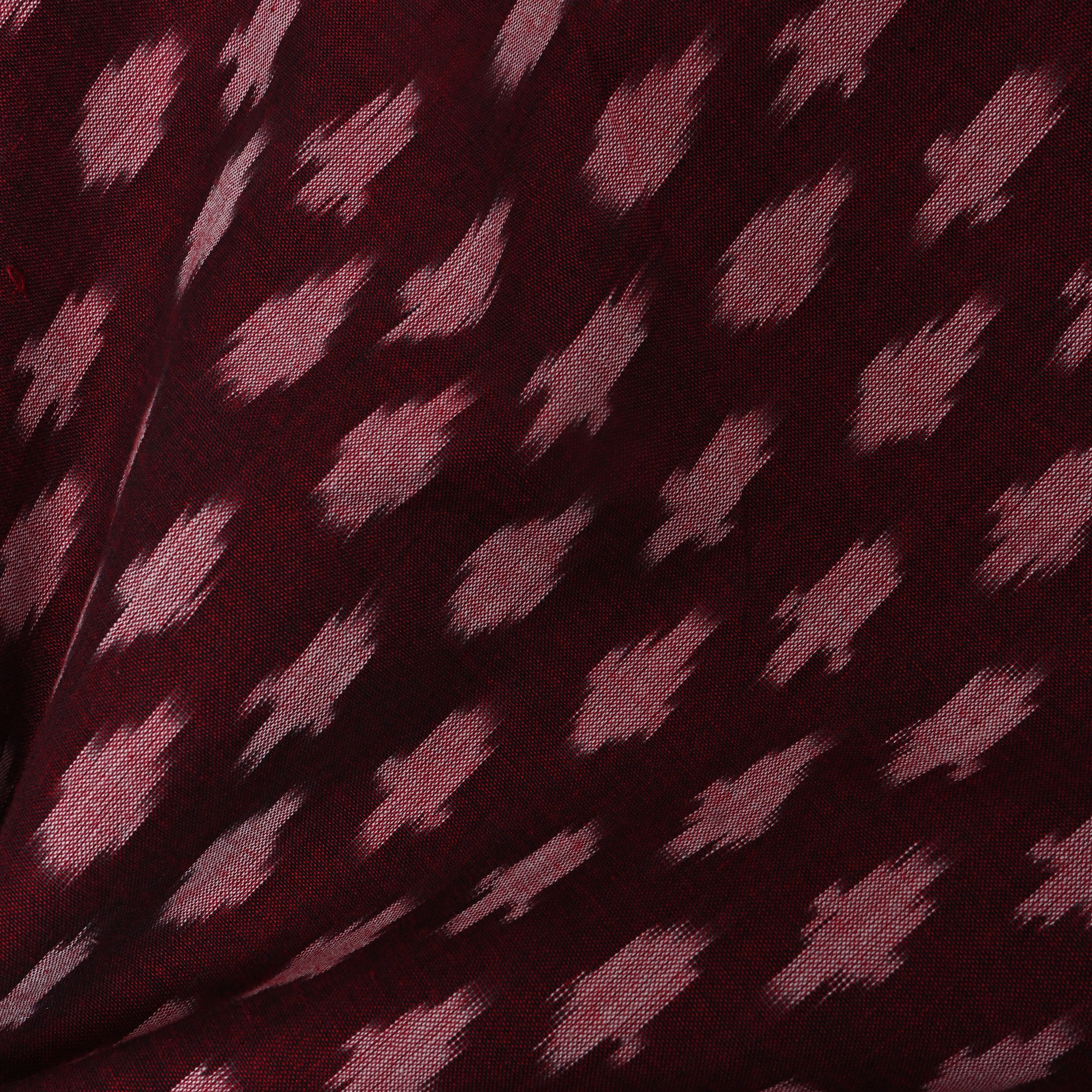 Deep Maroon Iktara Weave Cotton