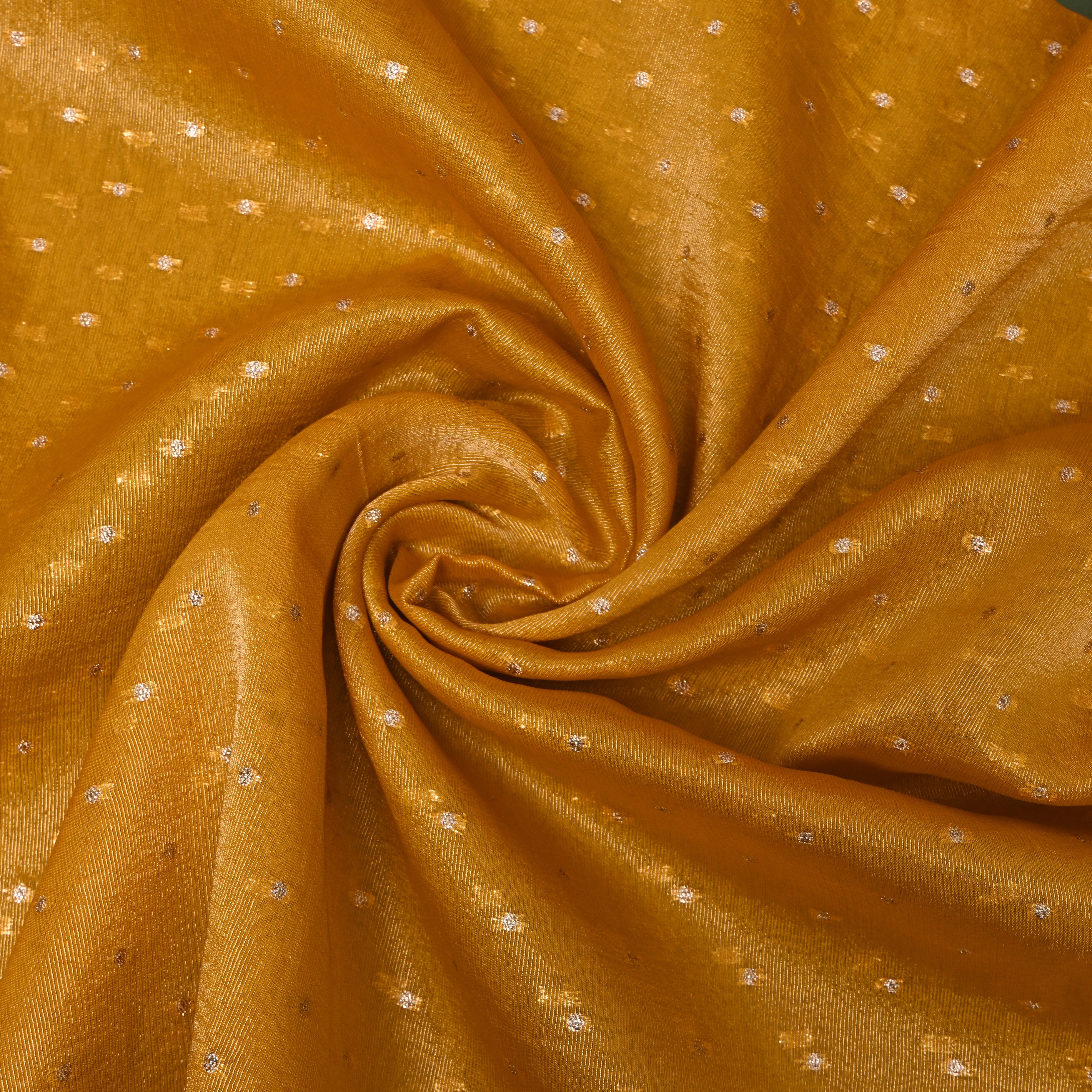 Golden Mustard Butti Jamawar Tissue
