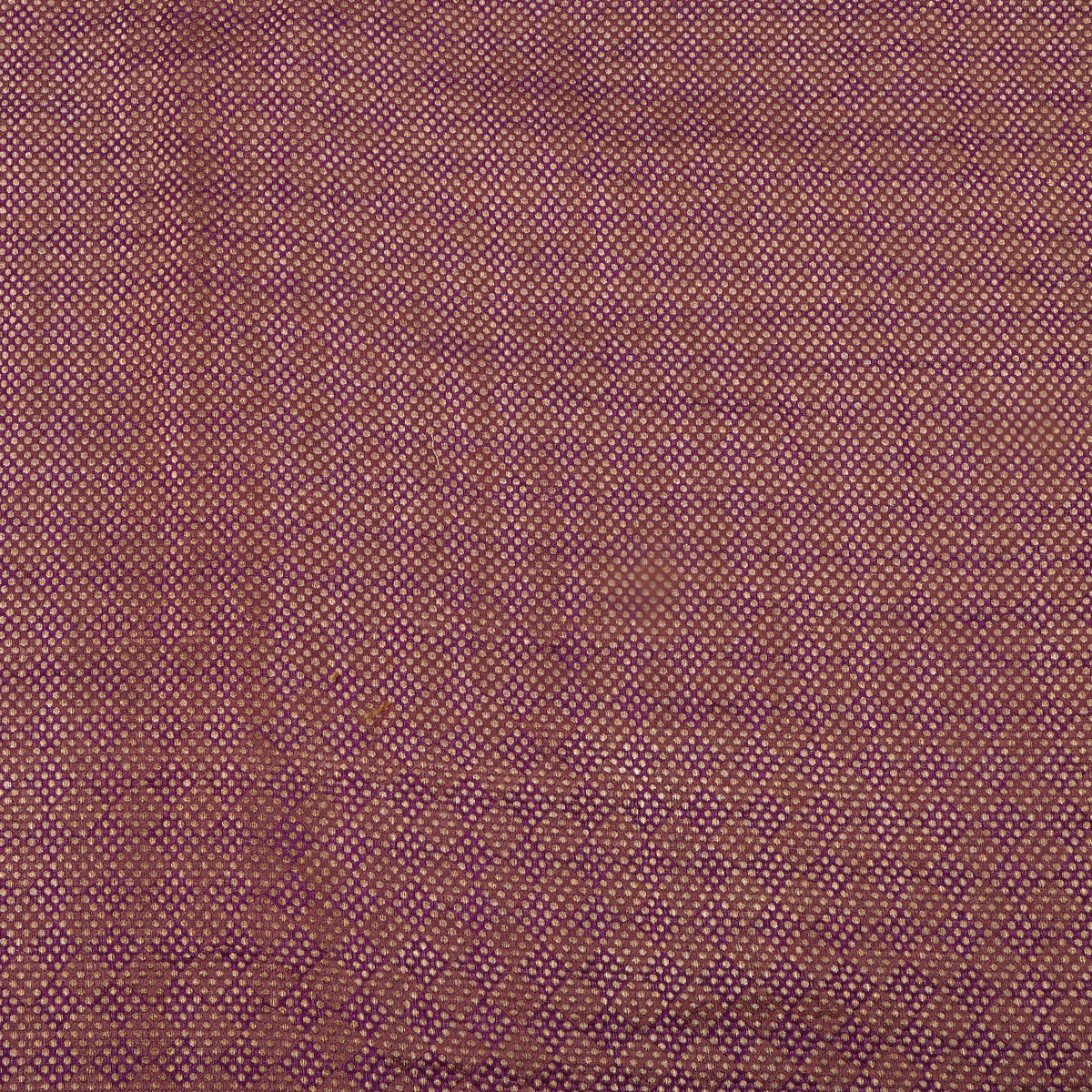 Amethyst Purple Gold Zari Dotted Butti Banarasi Silk Fabric