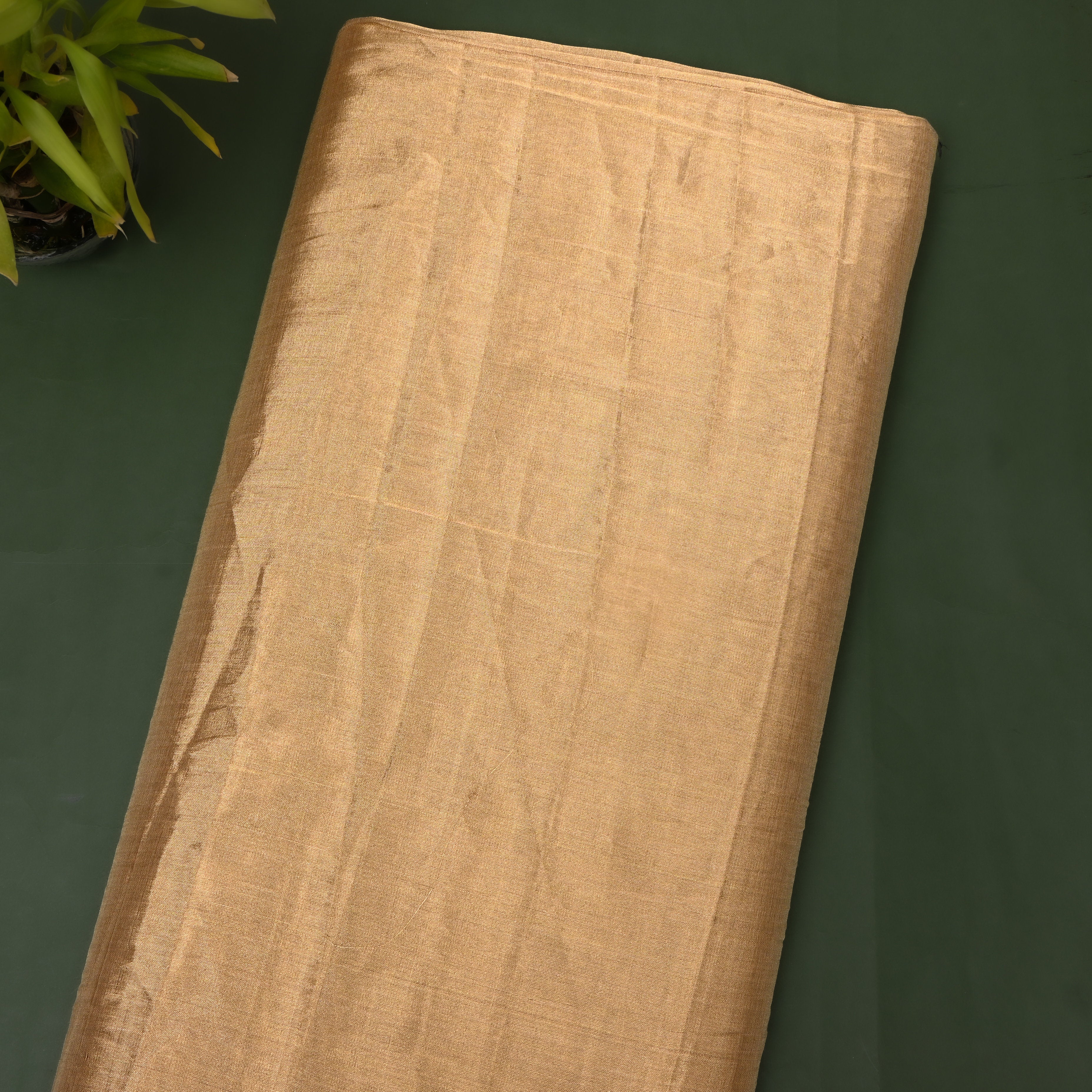 Golden Beige Plain Kanchi Tissue