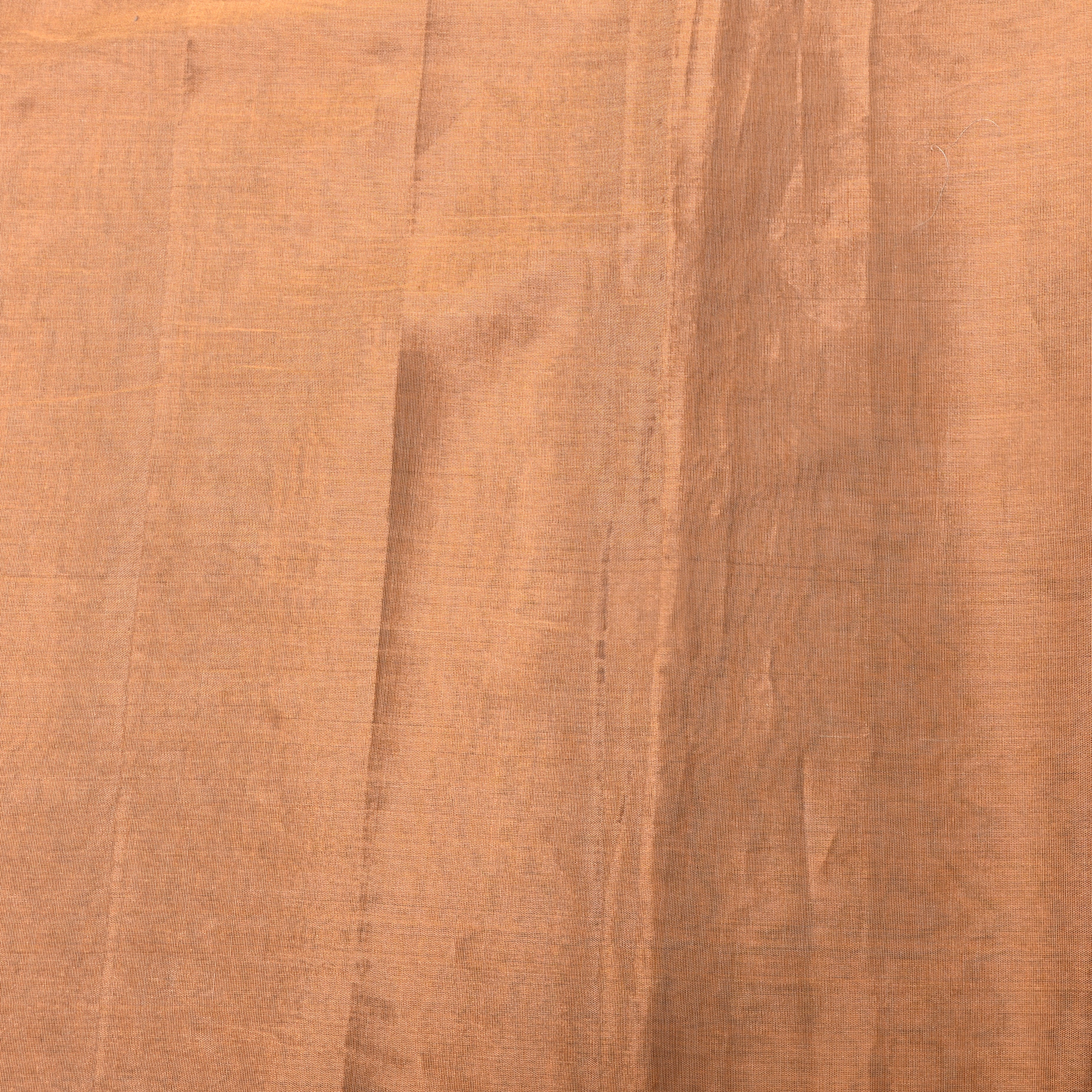 Golden Copper Plain Kanchi Tissue Fabric
