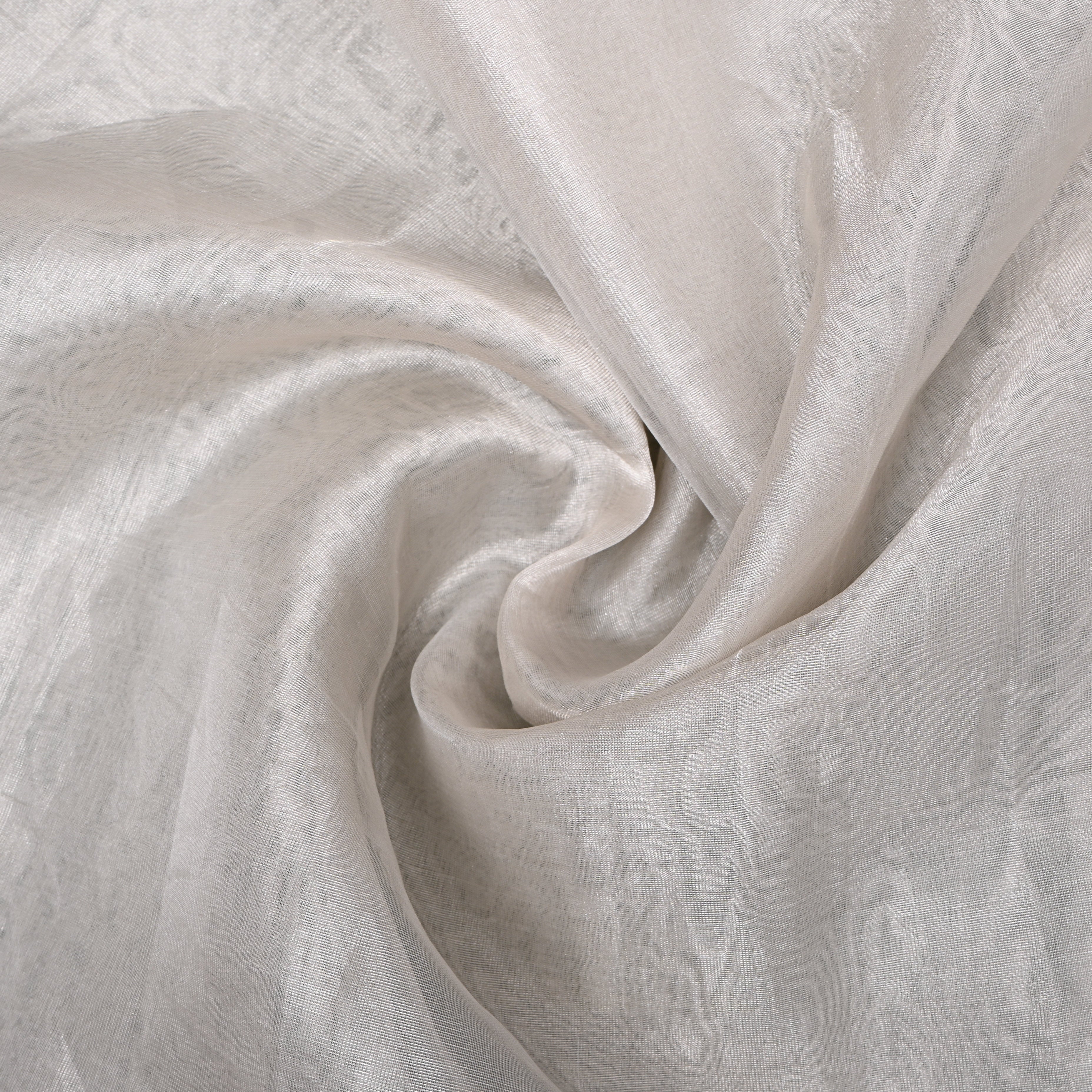 Silver White Metallic Glow Tissue