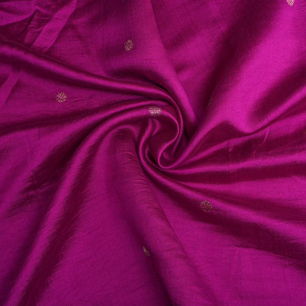 Royal Purple Gold Zari Butti Jamawar Silk Fabric