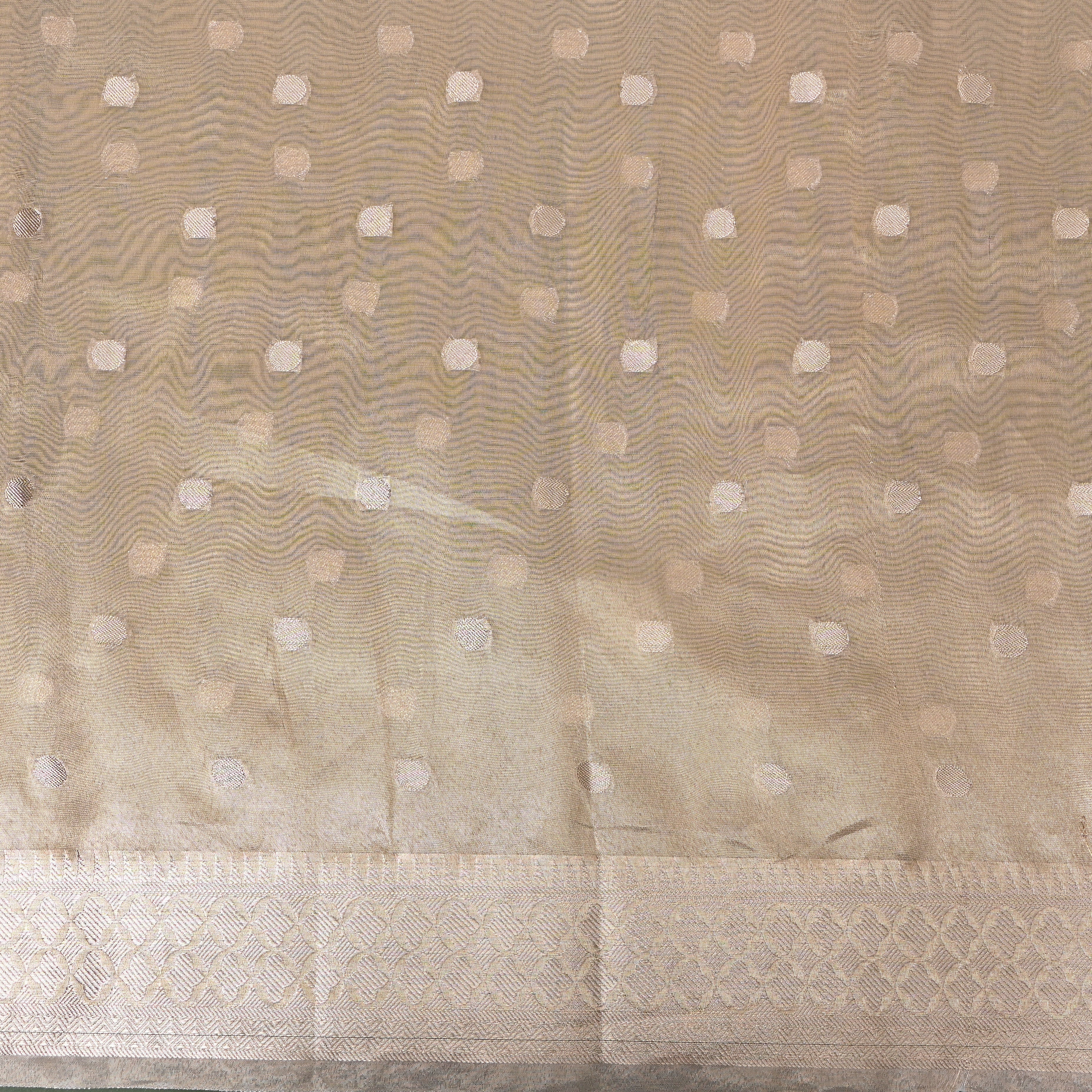 Beige Booti Jamawar Fabric