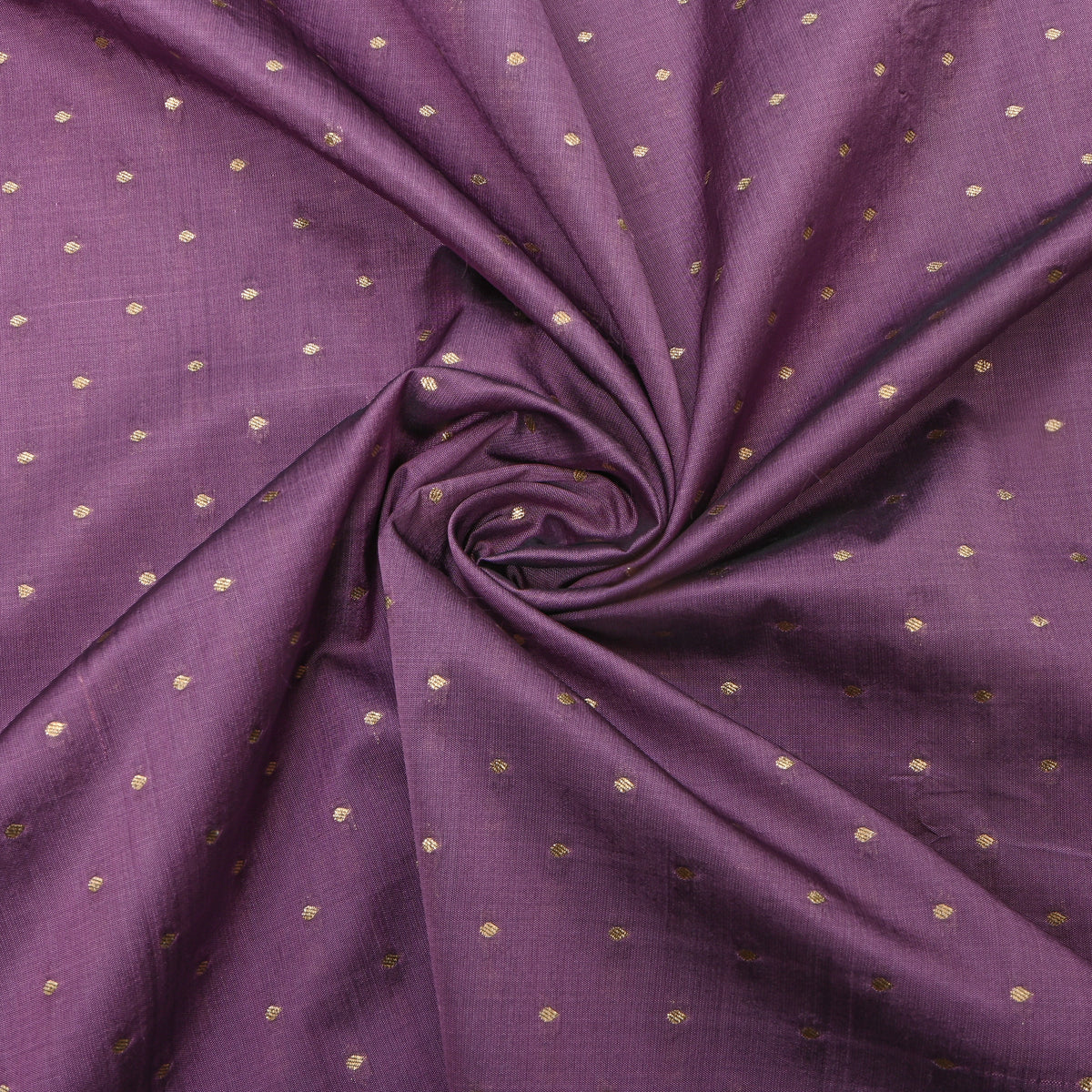 Amethyst Gold Zari Butti Jamawar Silk Fabric
