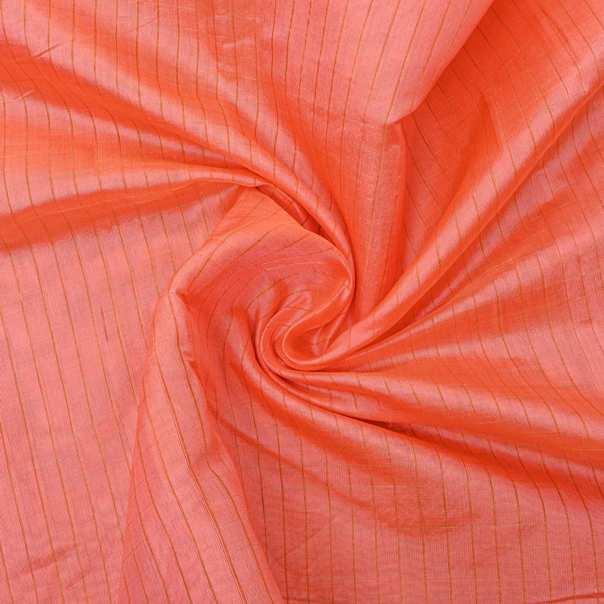 Peach Blush Gold Check Floral Jamawar Silk Fabric