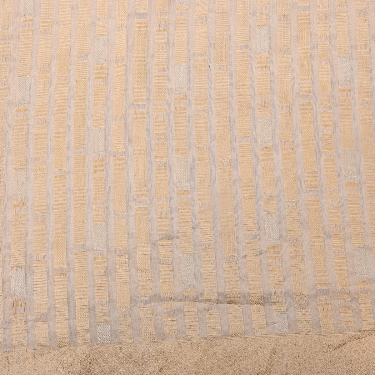 White Stripe Weave Banarasi Silk
