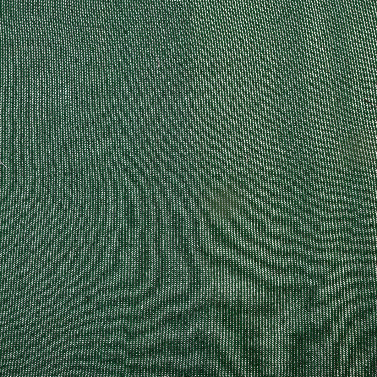 Forest Green Silver Zari Striped Jamawar Silk Fabric